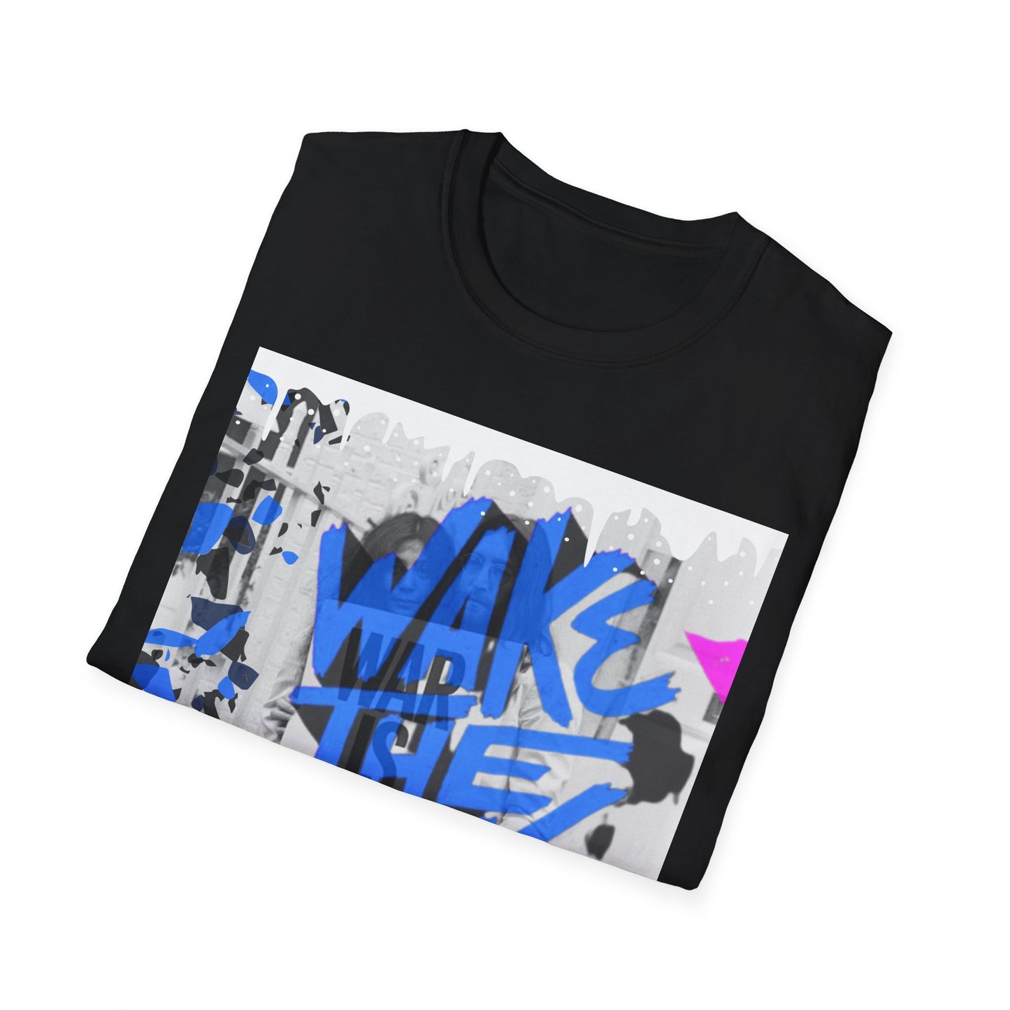 WARISOVER Classic Fit AmplifyDestroy Print Tee Shirt John Lennon Yoko Ono War Is Over Punk Rock abstract