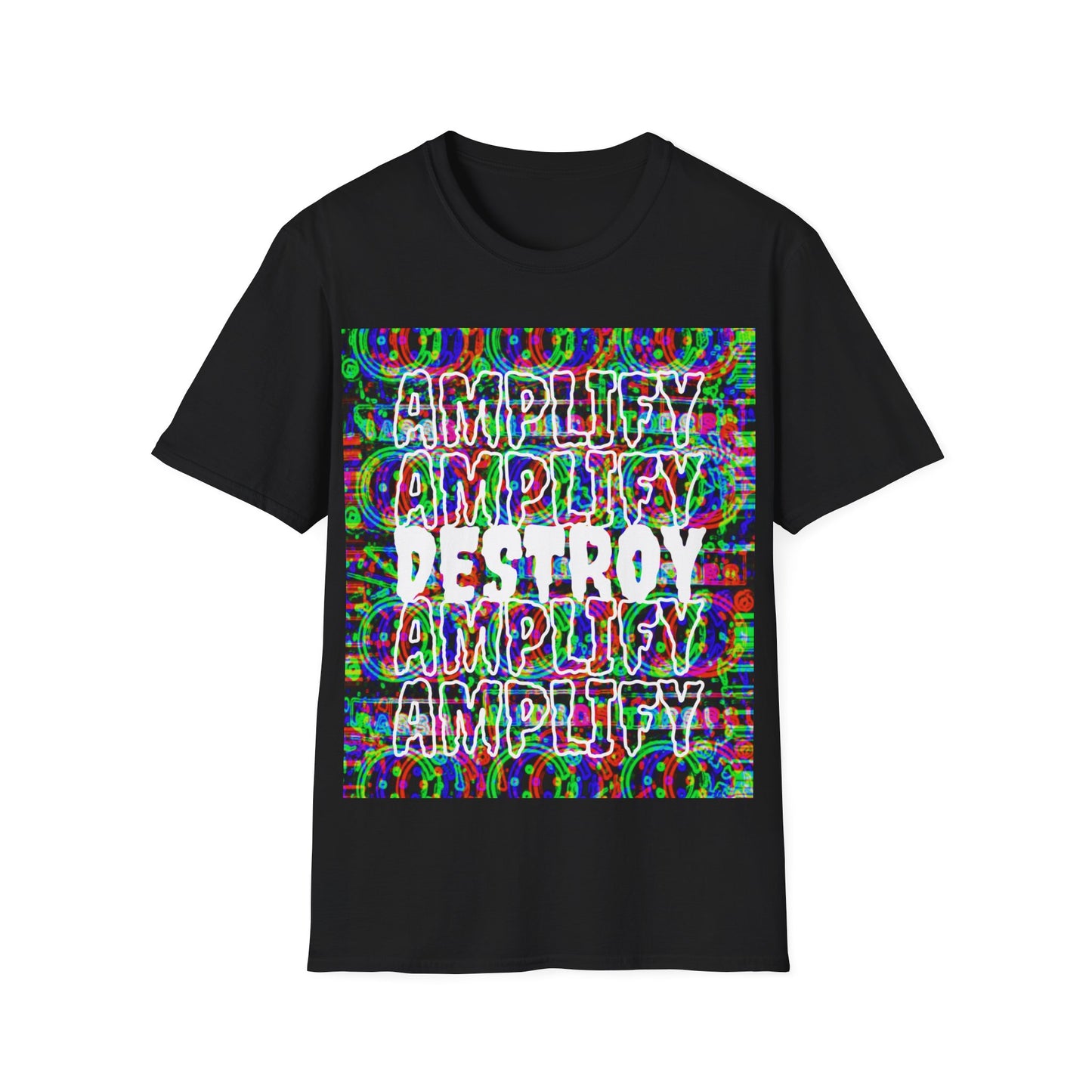 TERROR Classic Fit AmplifyDestroy Print Tee Shirt Halloween Horror