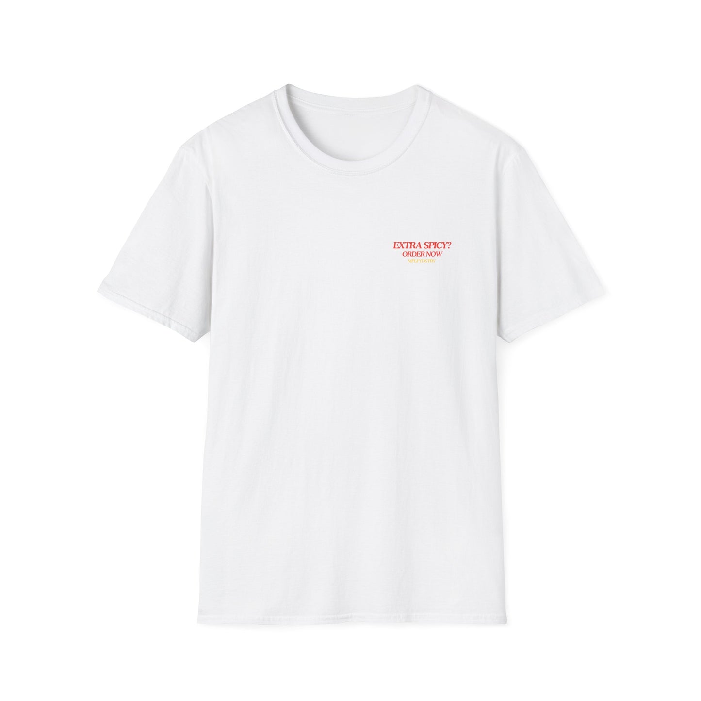 EXTRA SPICY Classic Fit AmplifyDestroy Print Tee Shirt Funny Pizza Albania
