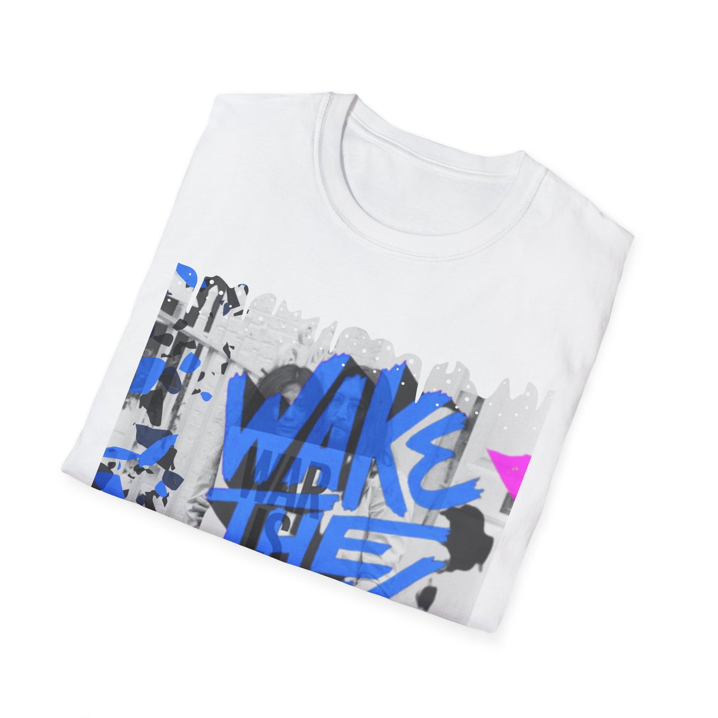 WARISOVER Classic Fit AmplifyDestroy Print Tee Shirt John Lennon Yoko Ono War Is Over Punk Rock abstract