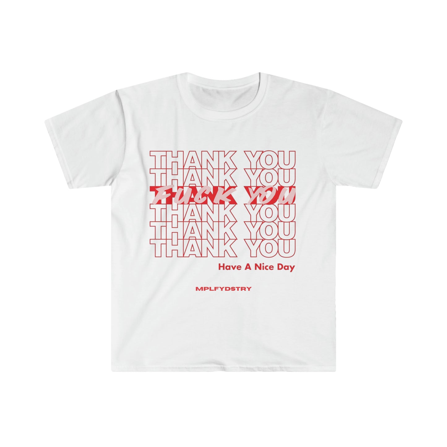 THANK YOU Classic Fit AmplifyDestroy Print Tee Shirt