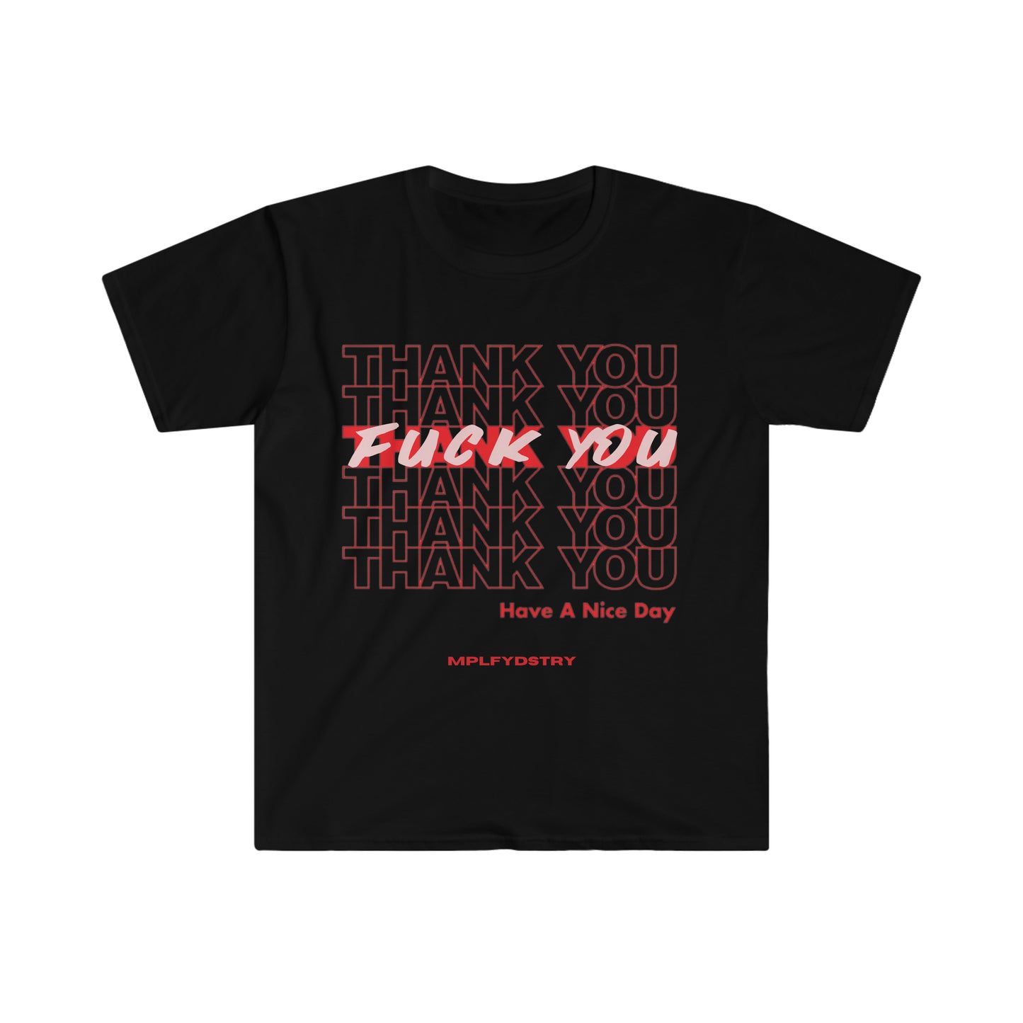 THANK YOU Classic Fit AmplifyDestroy Print Tee Shirt