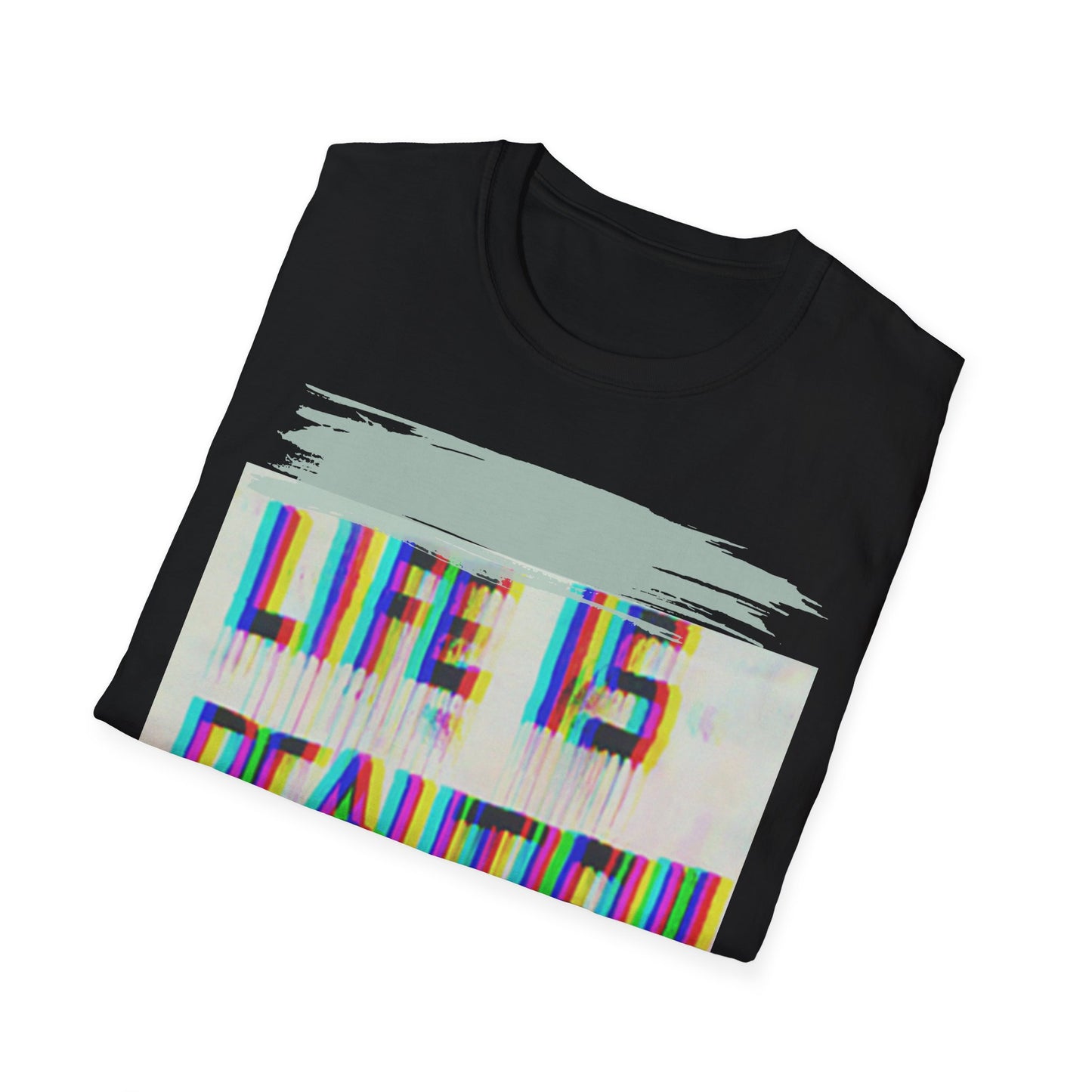 LIFE IS Classic Fit AmplifyDestroy Print Tee Shirt urban street graffiti life is beautiful