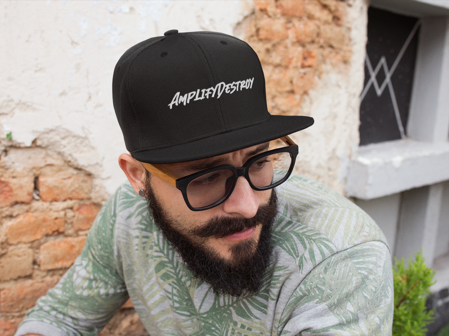 AMPLIFYDESTROY Embroidered Snapback Cap