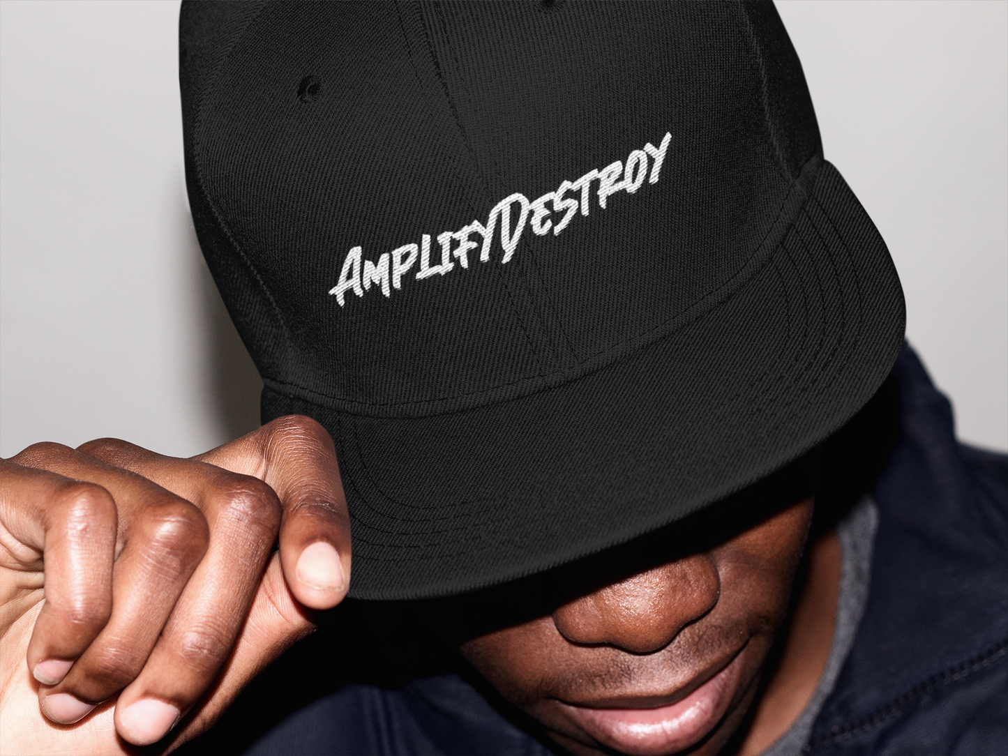 AMPLIFYDESTROY Embroidered Snapback Cap