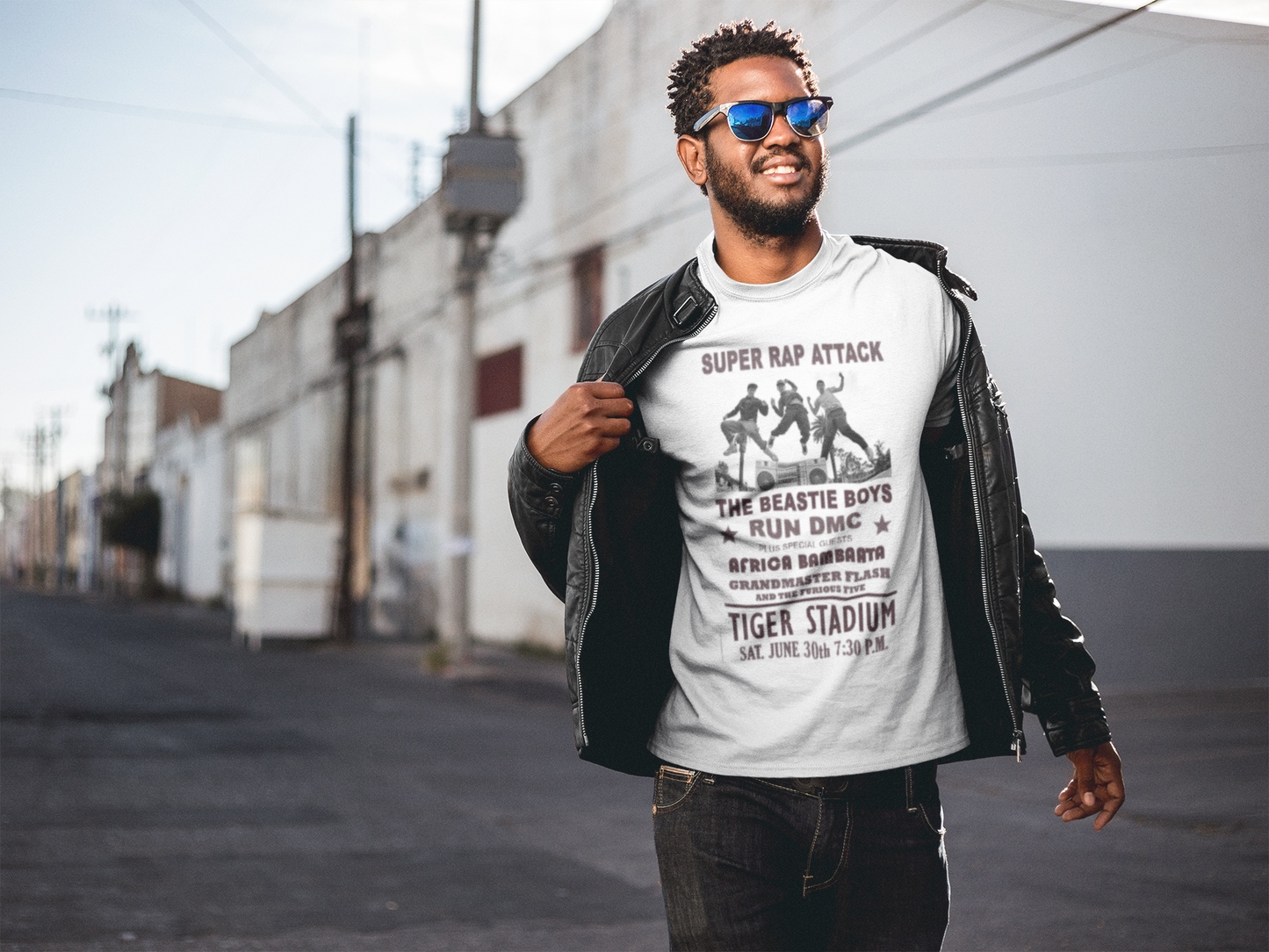 BEASTIE BOYS Classic Fit AmplifyDestroy Print Tee Shirt concert run dmc