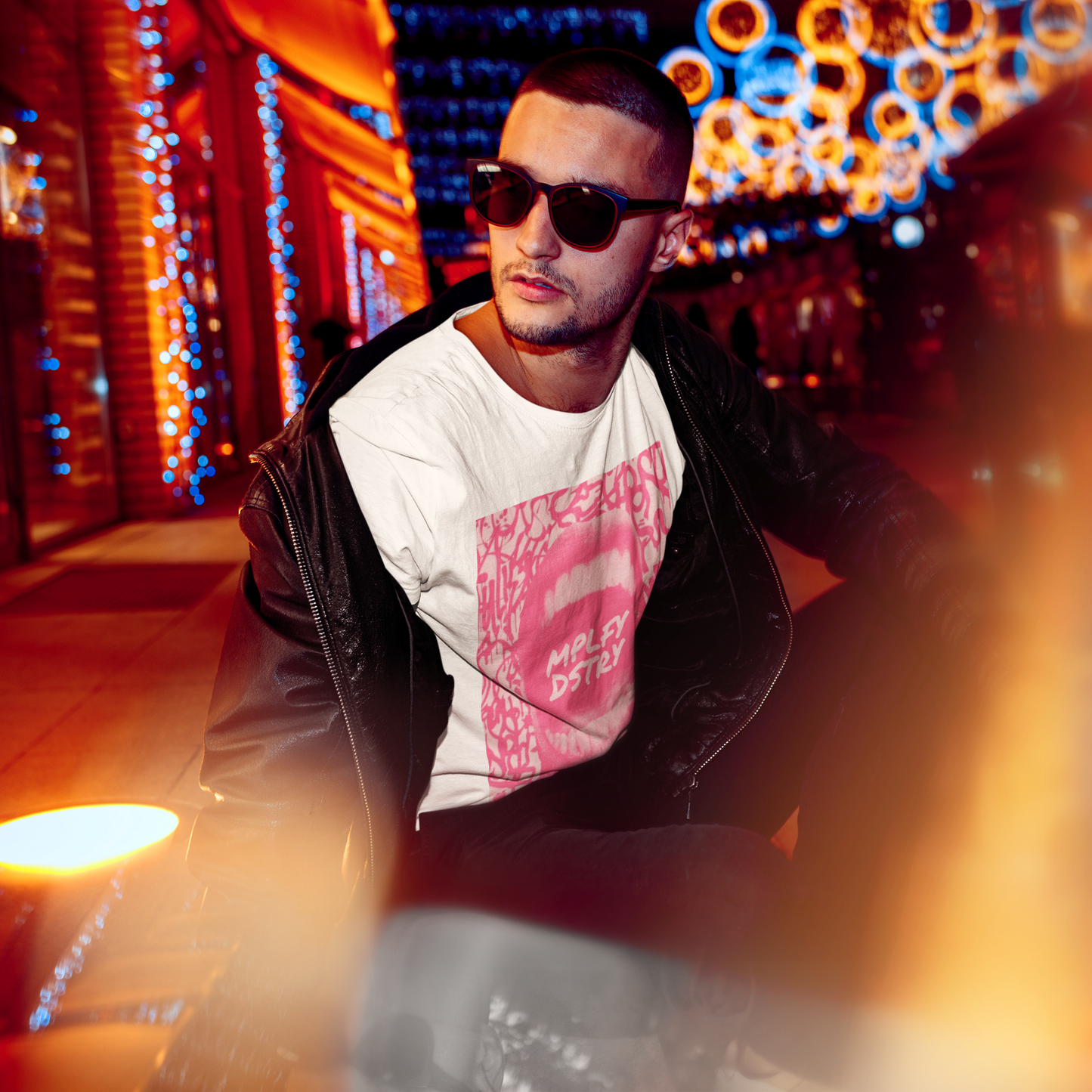 BIG MOUTH Classic Fit AmplifyDestroy Print Tee Shirt