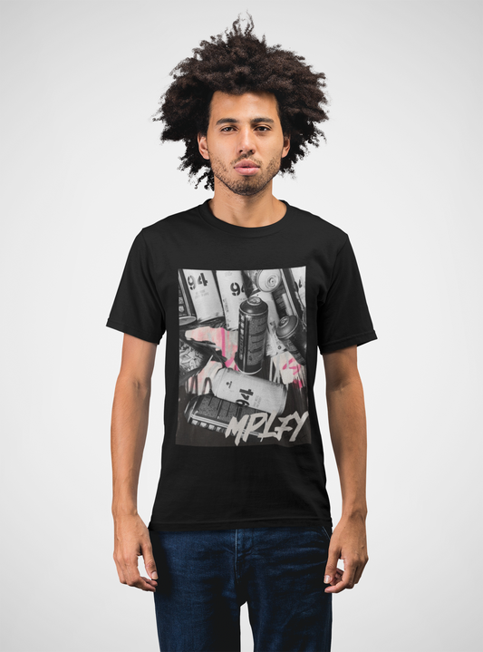 CANS Classic Fit AmplifyDestroy Print Tee Shirt, Trendy Art Tee, Urban Streetwear, Casual Wear, Gift for Creatives, Daily Wear