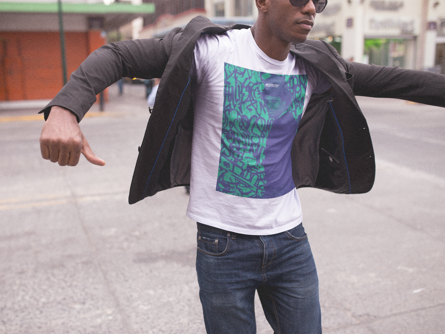 EASY-E Classic Fit AmplifyDestroy Print Tee Shirt