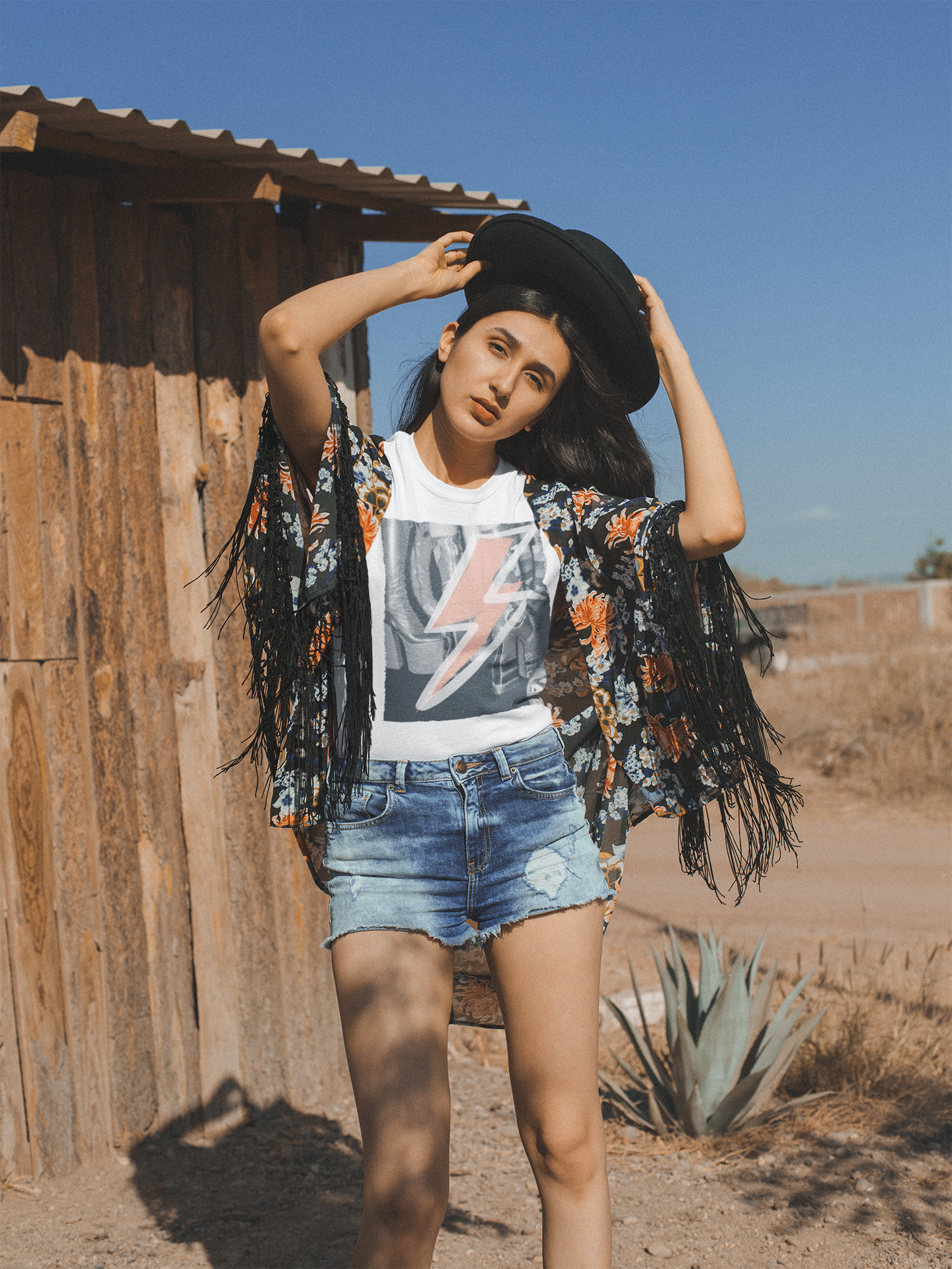 GLAM Classic Fit AmplifyDestroy Print Tee Shirt