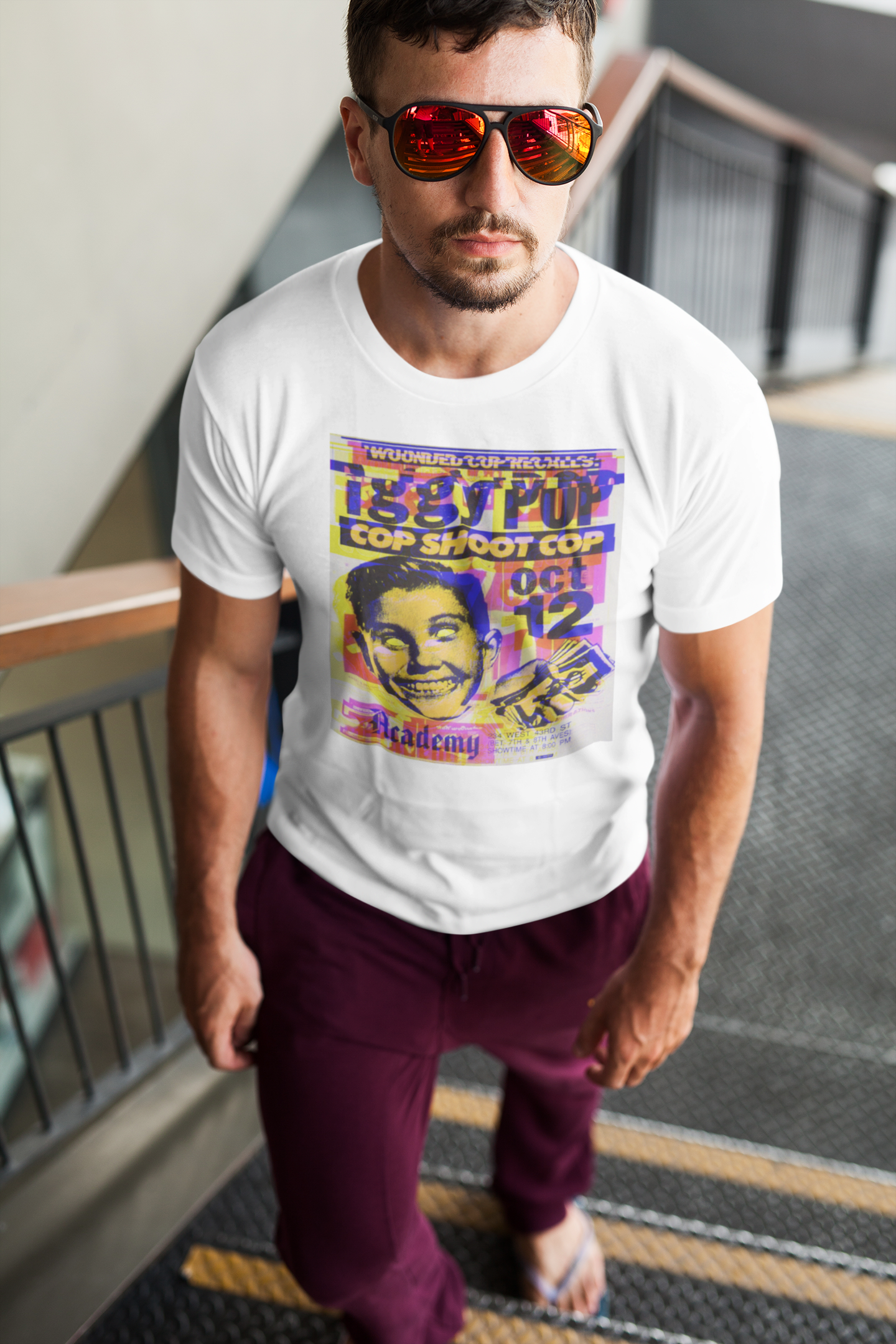IGGY Classic Fit AmplifyDestroy Print Tee Shirt Iggy Pop