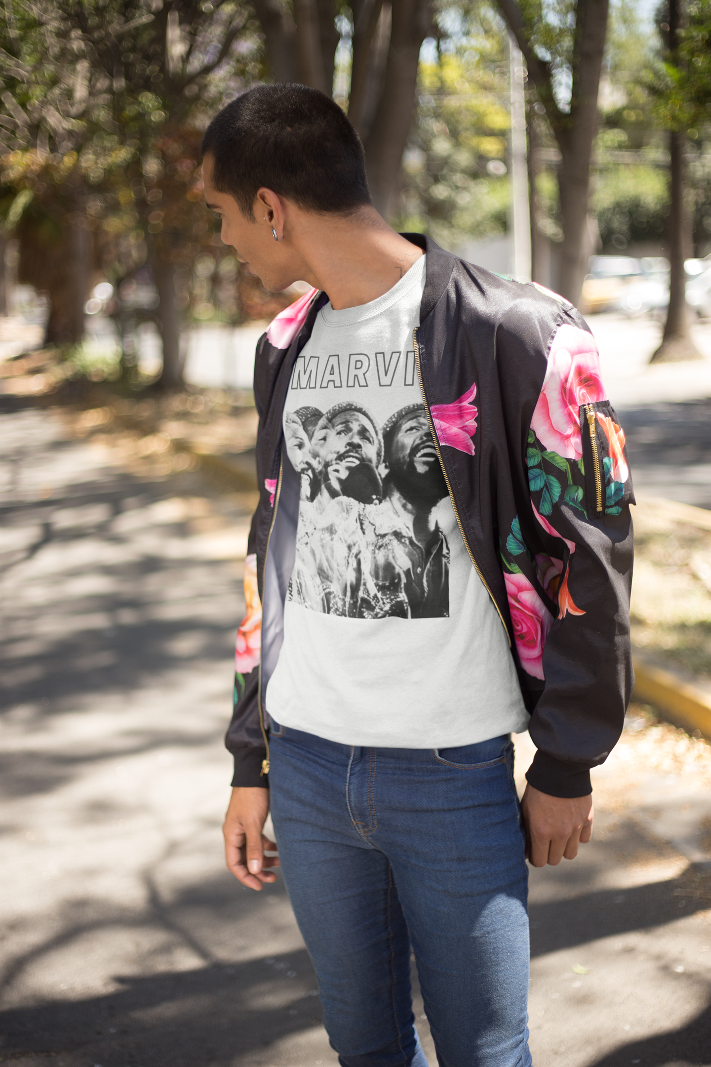 MARVIN Classic Fit AmplifyDestroy Print Tee Shirt