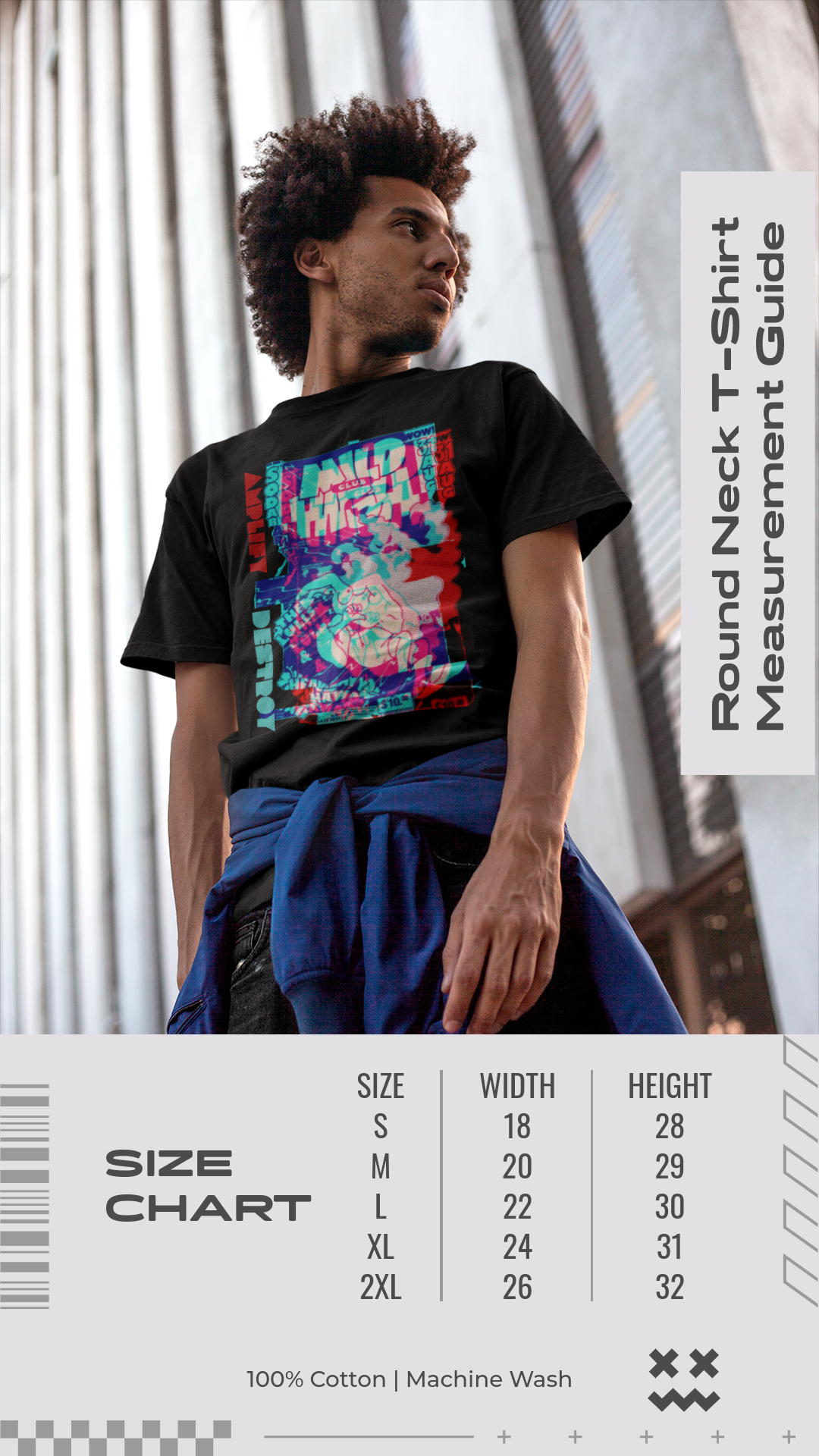 MILD N HIGH Classic Fit AmplifyDestroy Print Tee Shirt