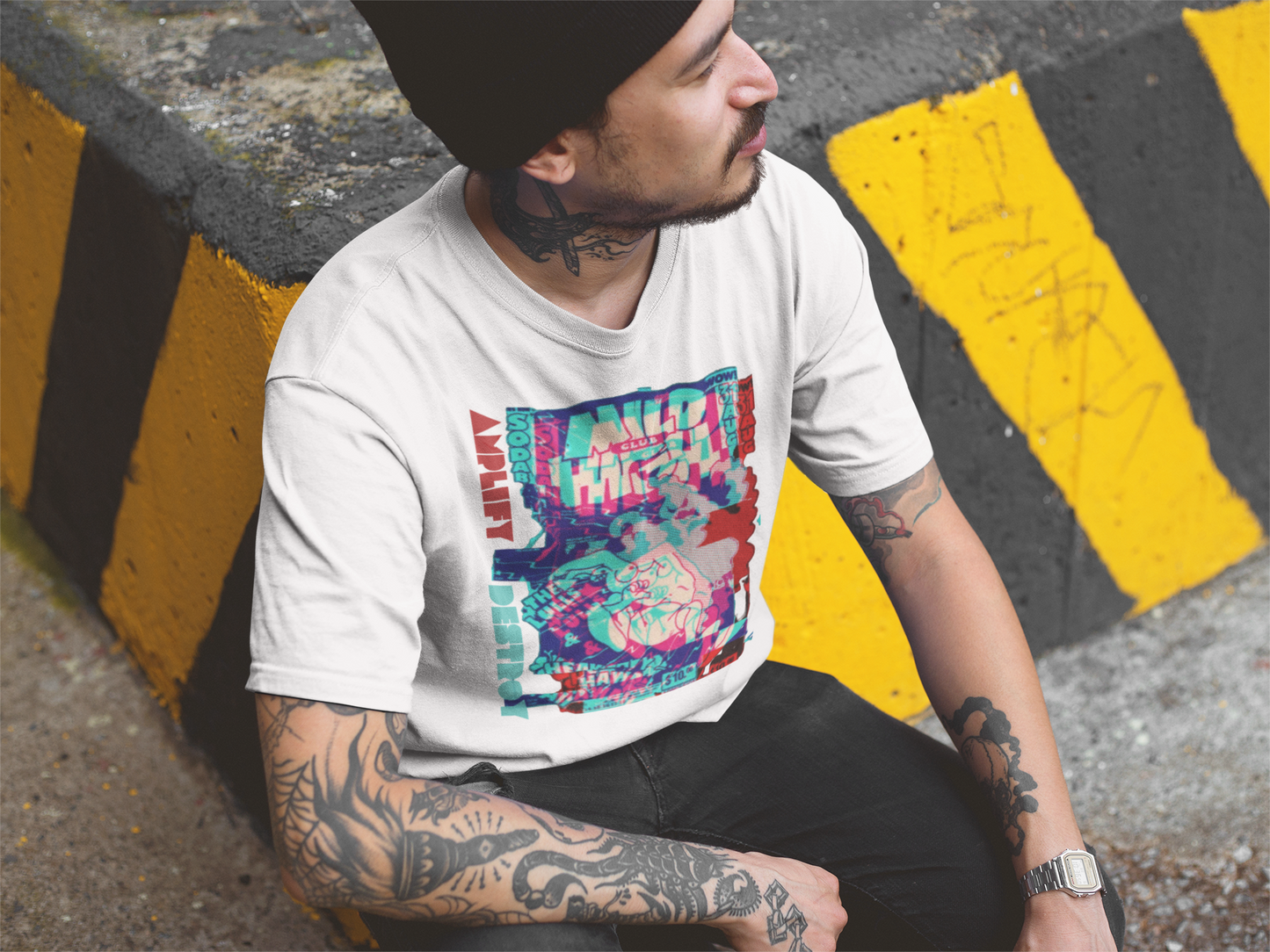 MILD N HIGH Classic Fit AmplifyDestroy Print Tee Shirt