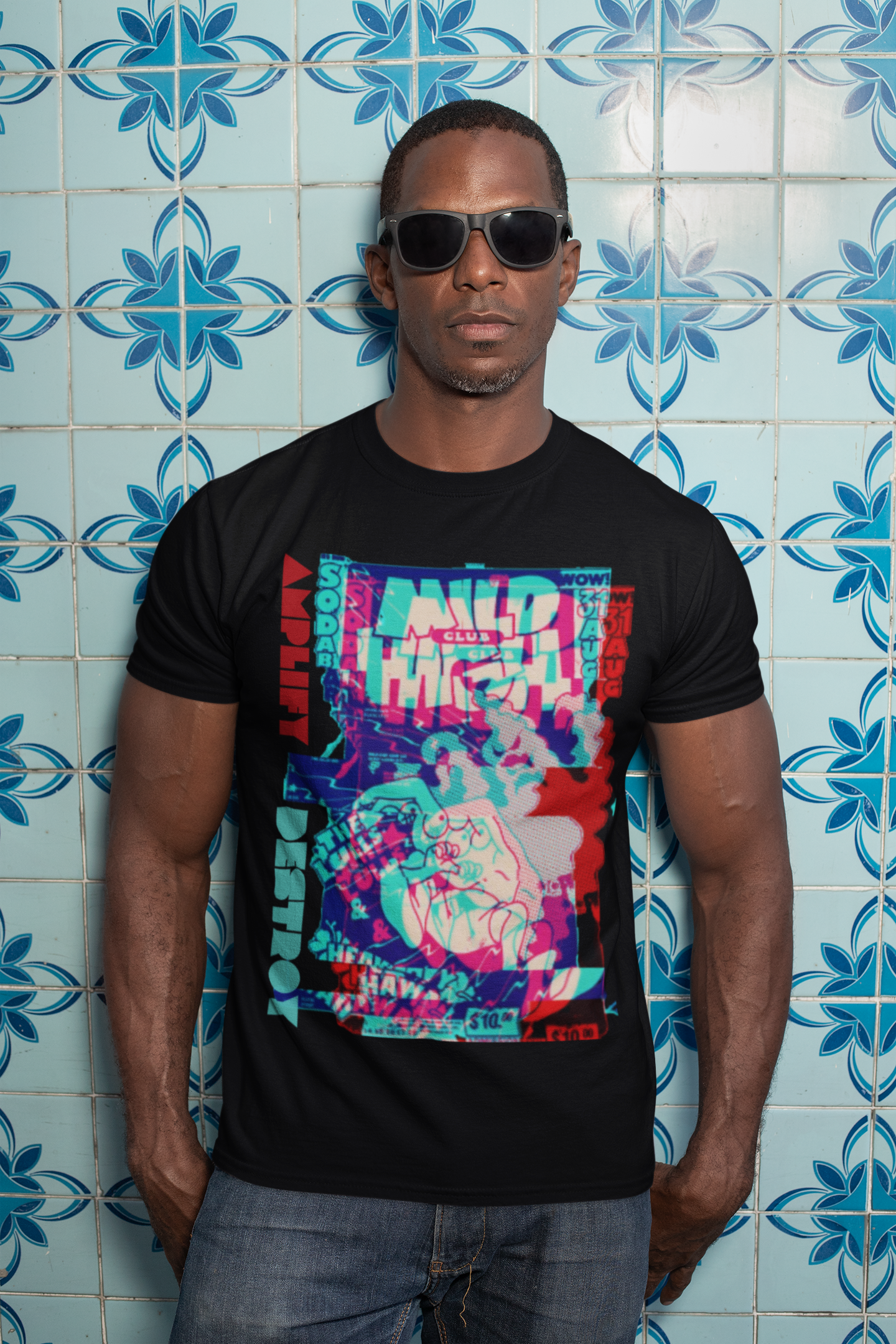 MILD N HIGH Classic Fit AmplifyDestroy Print Tee Shirt