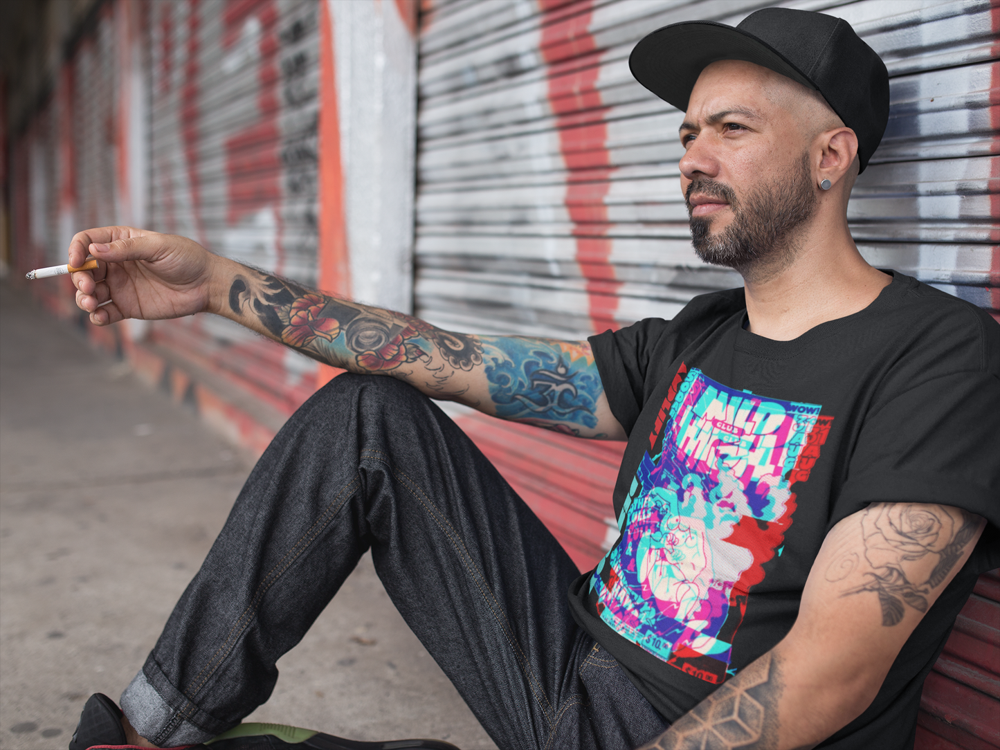 MILD N HIGH Classic Fit AmplifyDestroy Print Tee Shirt