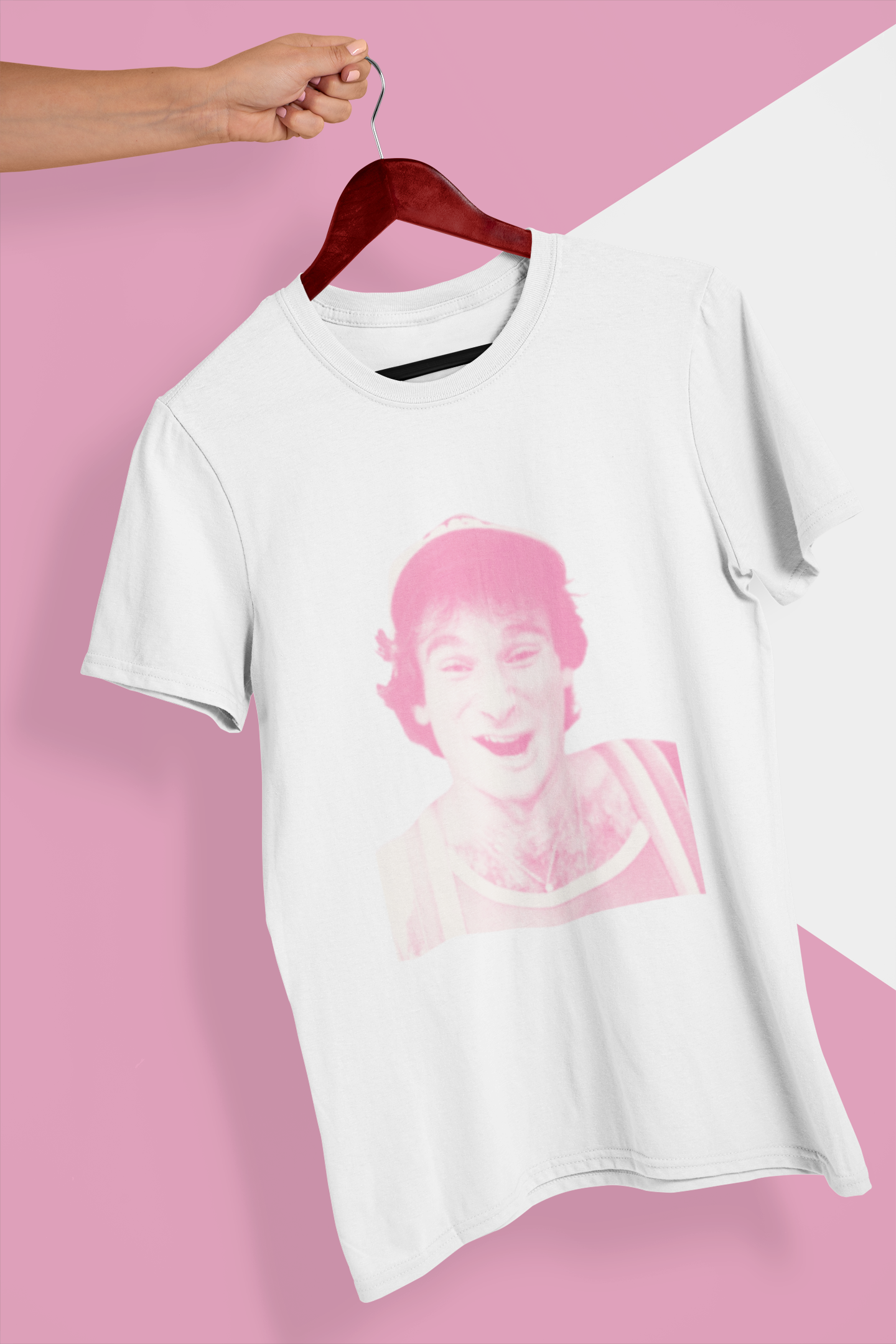 ROBIN Classic Fit AmplifyDestroy Print Tee Shirt Robin Williams Comedy Womens Mens White