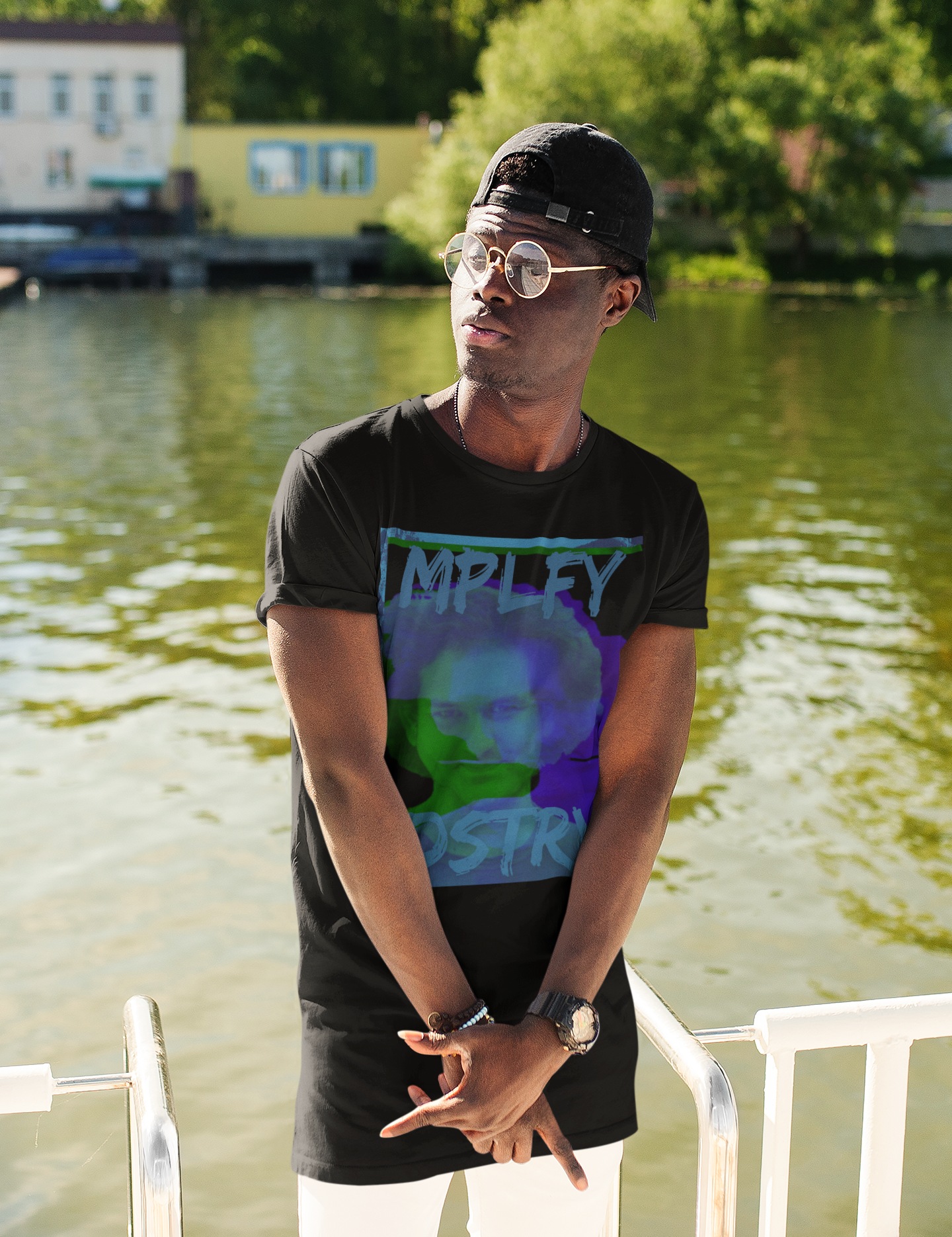 SBF Classic Fit AmplifyDestroy Print Tee Shirt SBF Sam Bankman Fried
