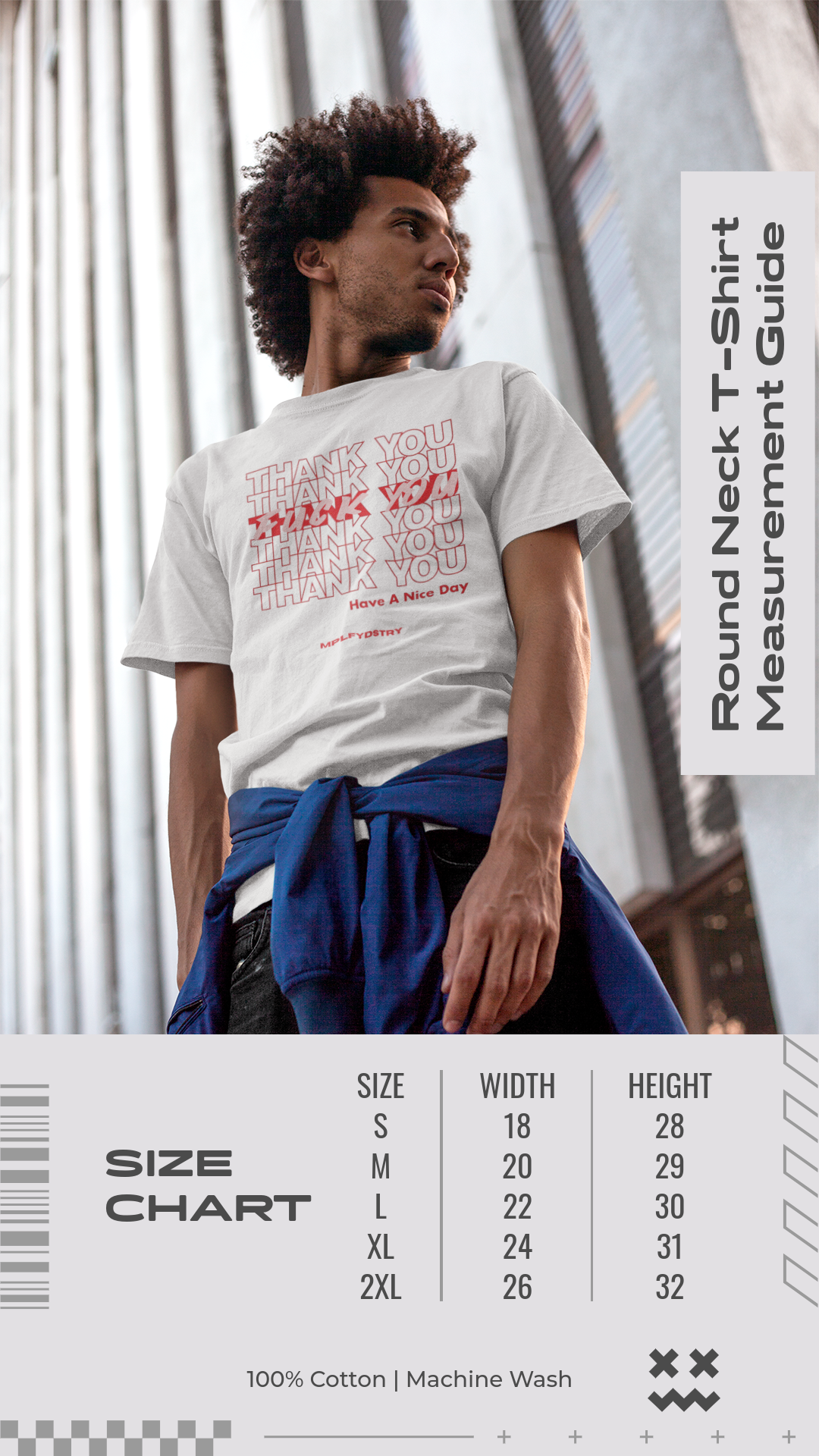 THANK YOU Classic Fit AmplifyDestroy Print Tee Shirt