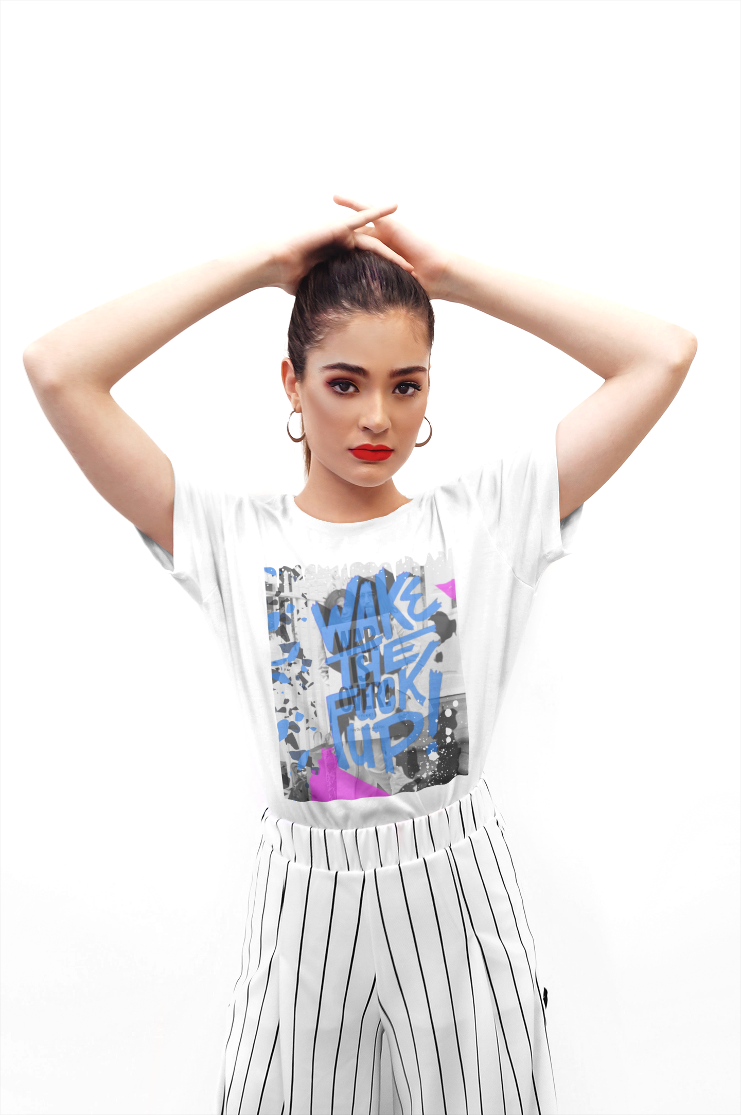 WARISOVER Classic Fit AmplifyDestroy Print Tee Shirt John Lennon Yoko Ono War Is Over Punk Rock abstract