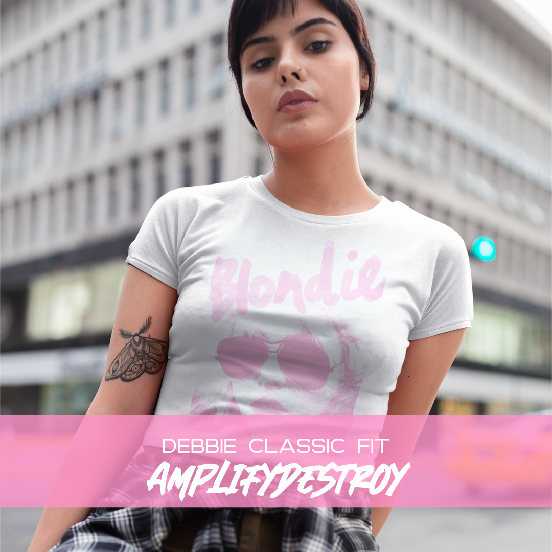 DEBBIE Classic Fit AmplifyDestroy Print Tee Shirt Blondie Debbie Harry