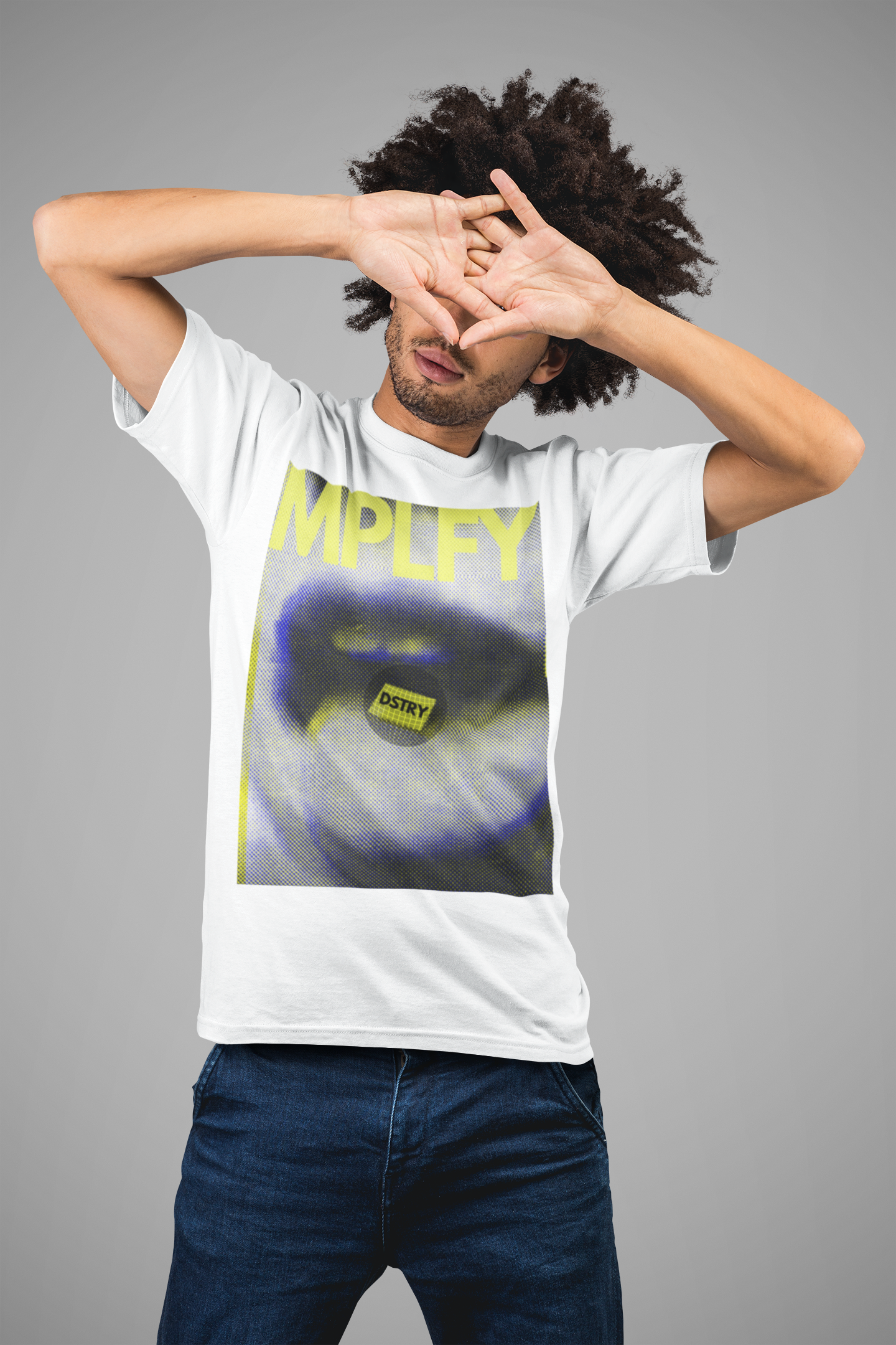 PILLS Classic Fit AmplifyDestroy Print Tee Shirt house music rave club ibiza party