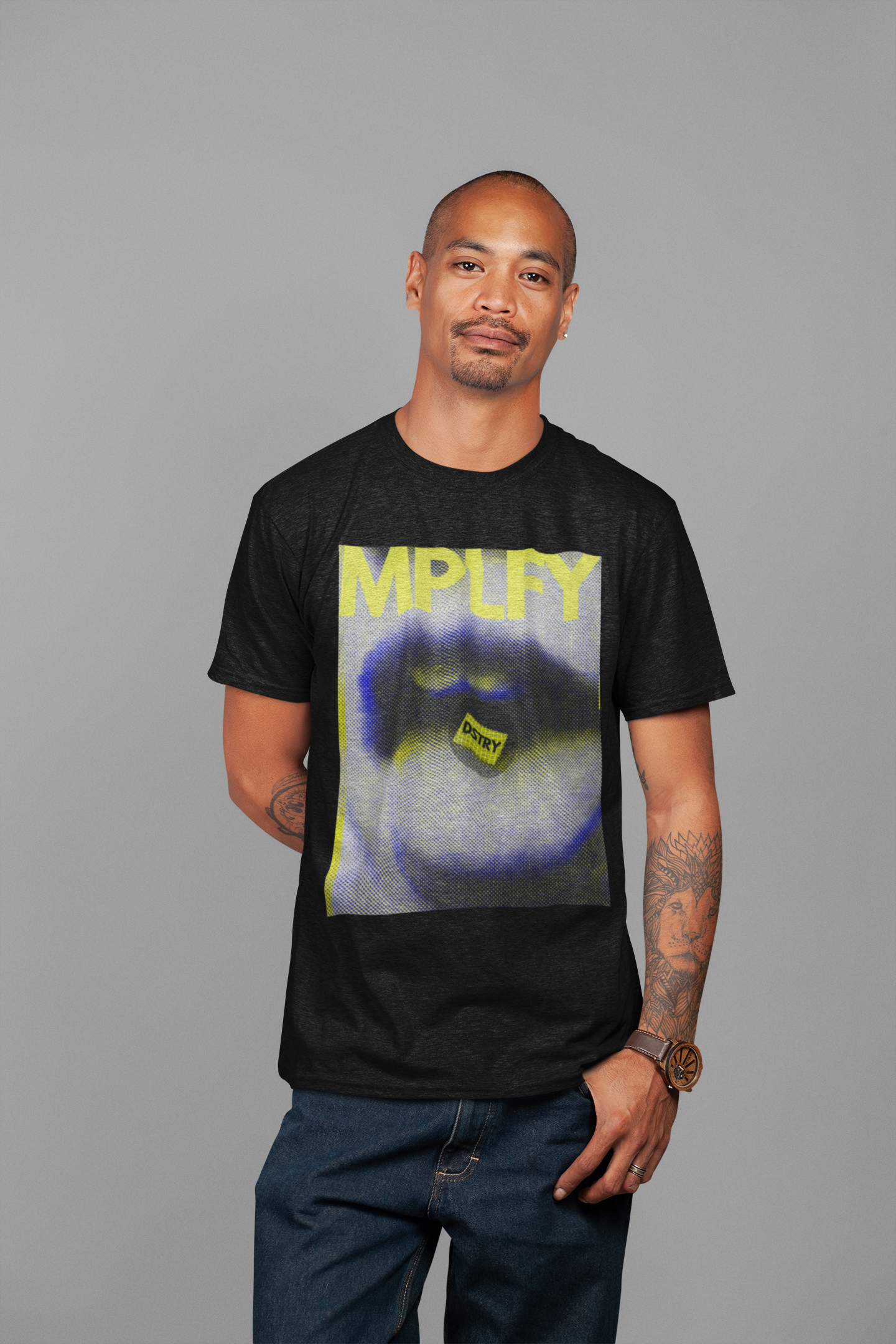PILLS Classic Fit AmplifyDestroy Print Tee Shirt house music rave club ibiza party