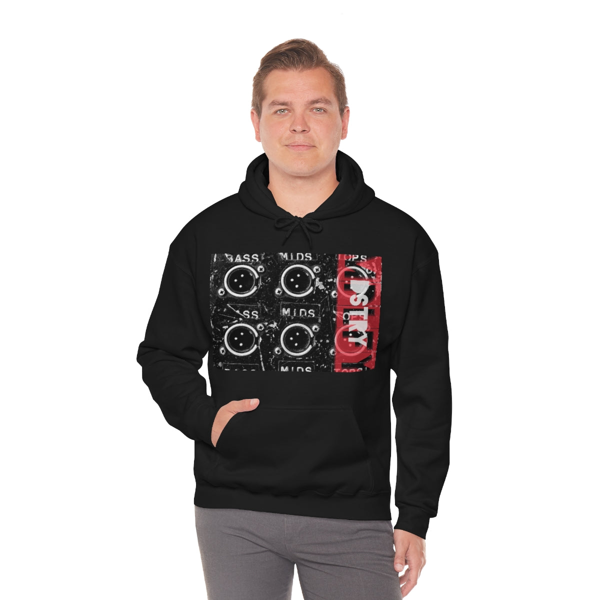 BASSMIDSTOPS Classic Fit AmplifyDestroy Print Hoodie