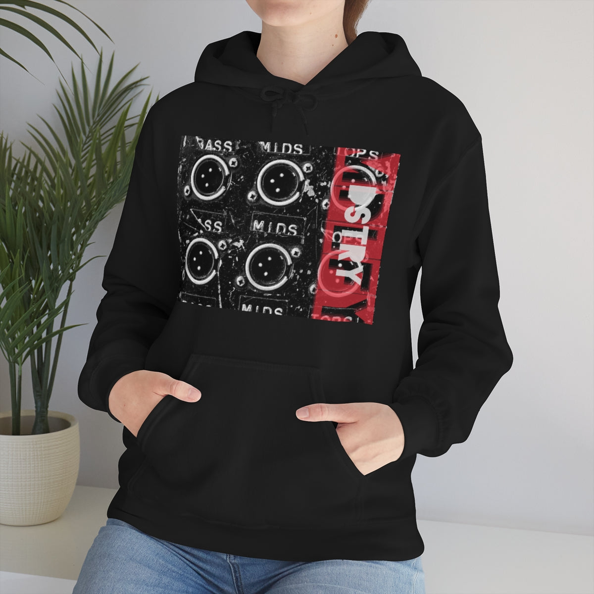 BASSMIDSTOPS Classic Fit AmplifyDestroy Print Hoodie