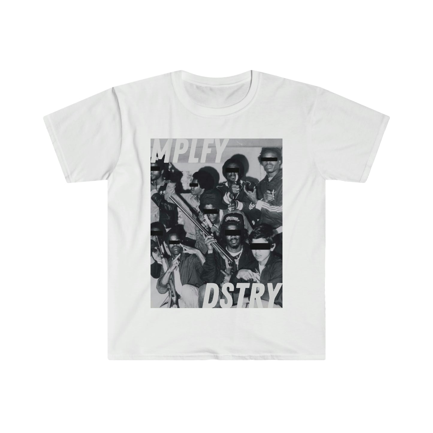GANGSTA Classic Fit AmplifyDestroy Print Tee Shirt