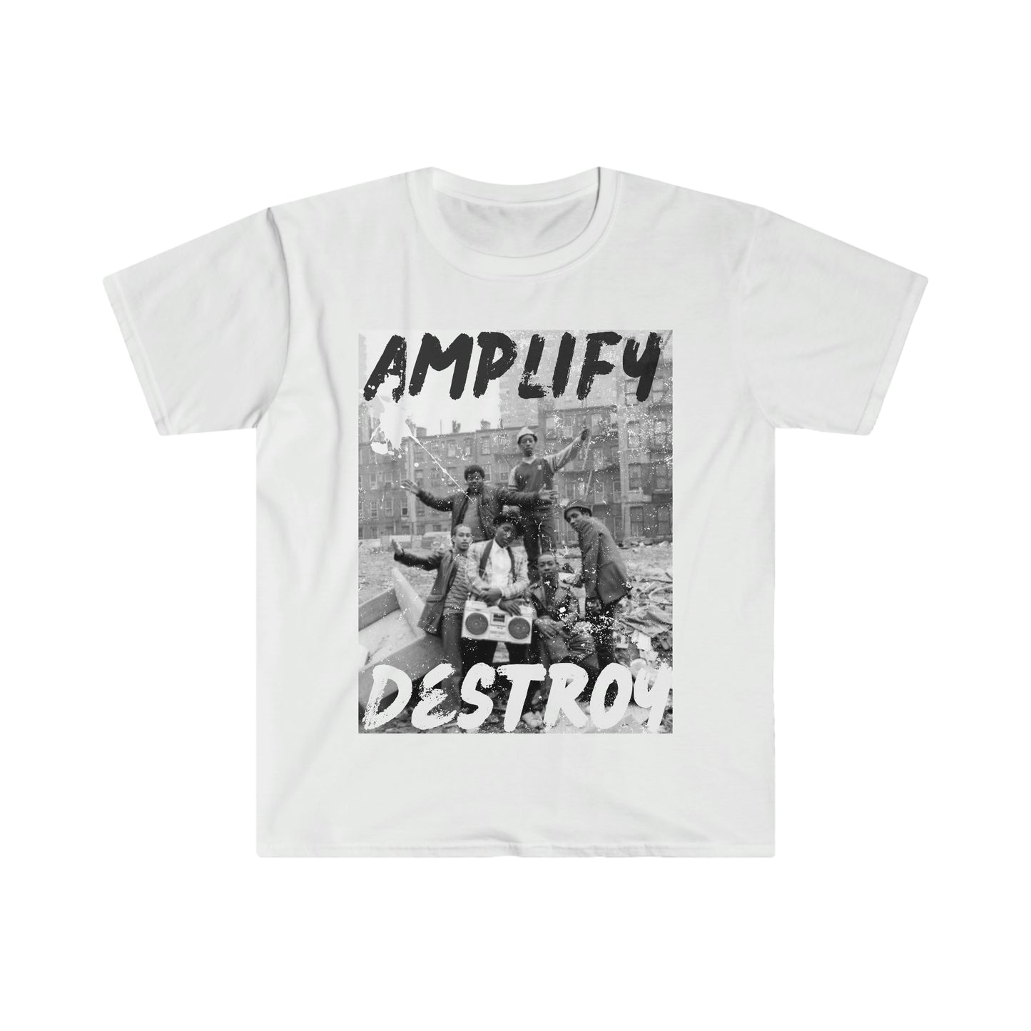 HARLEM Classic Fit AmplifyDestroy Print Tee Shirt