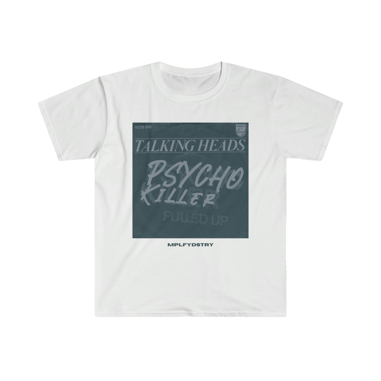 PYSCHO KILLER Classic Fit AmplifyDestroy Print Tee Shirt Talking Heads David Byrne