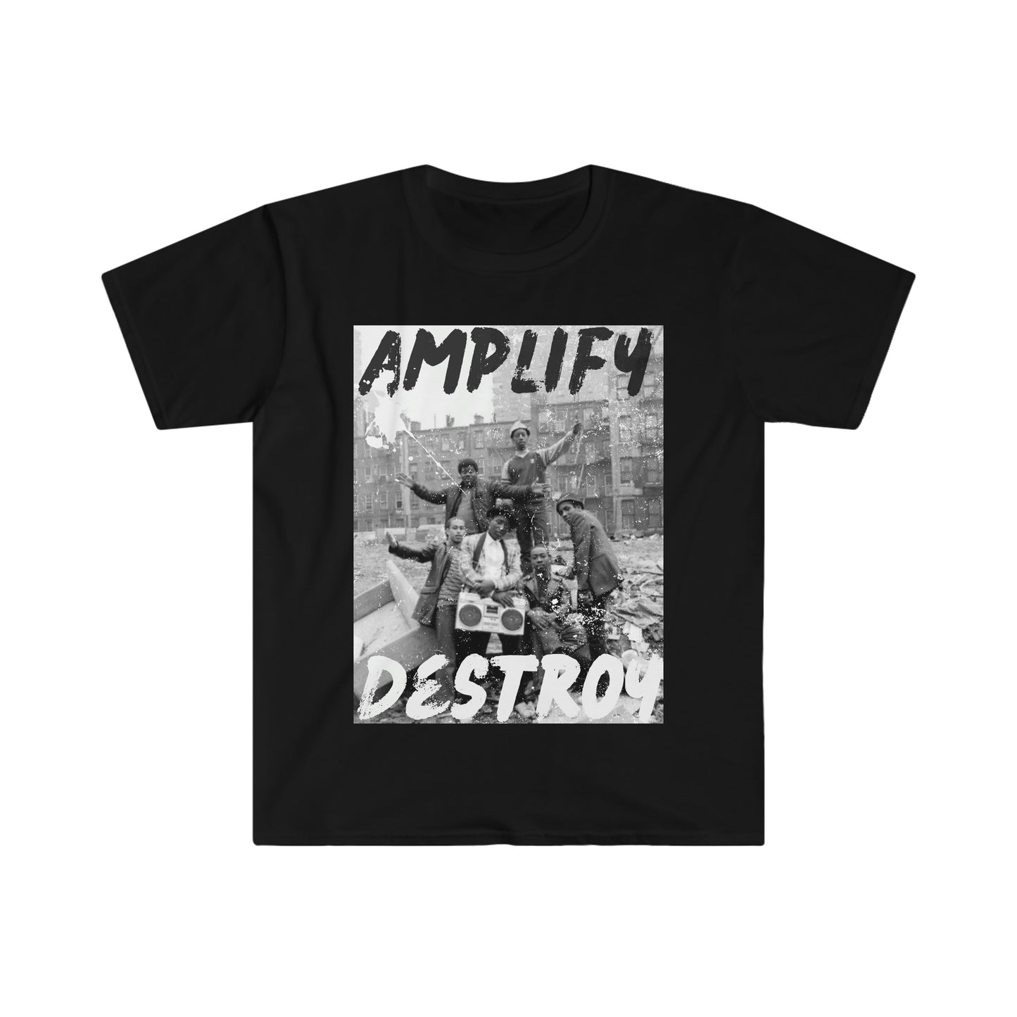HARLEM Classic Fit AmplifyDestroy Print Tee Shirt