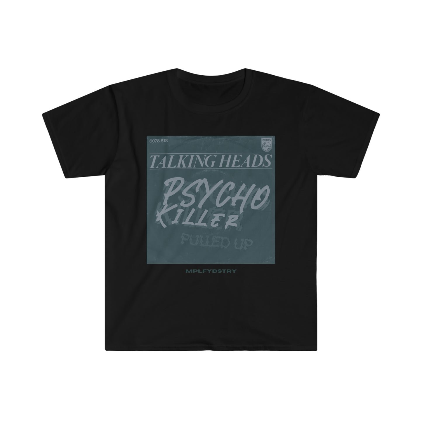 PYSCHO KILLER Classic Fit AmplifyDestroy Print Tee Shirt Talking Heads David Byrne