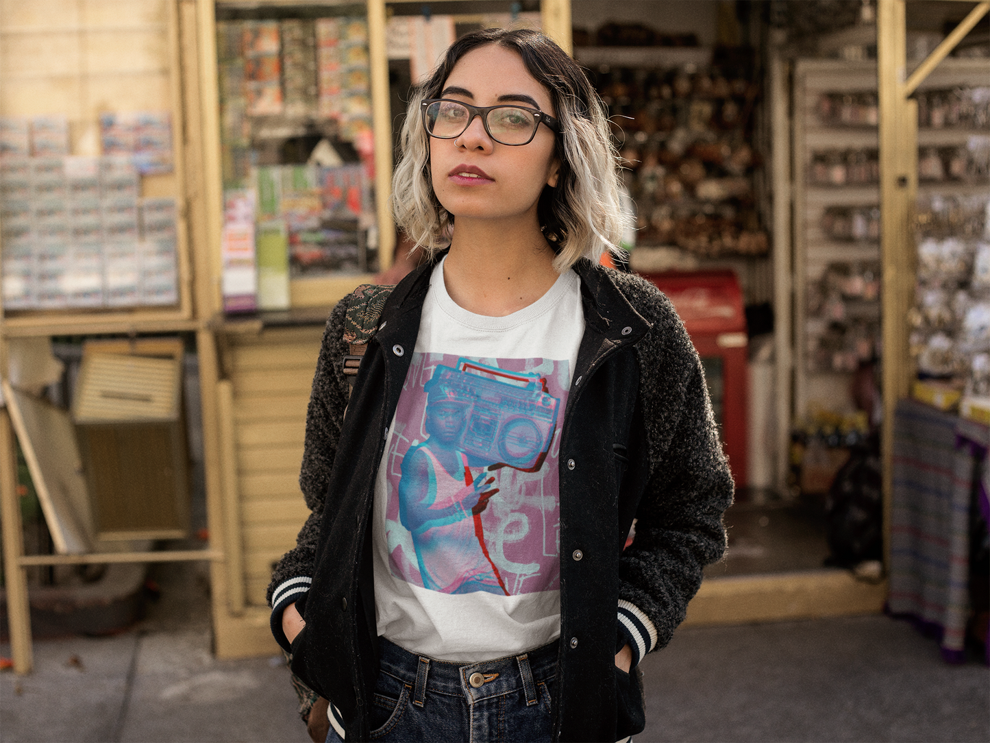 BEATBOX Classic Fit AmplifyDestroy Print Tee Shirt