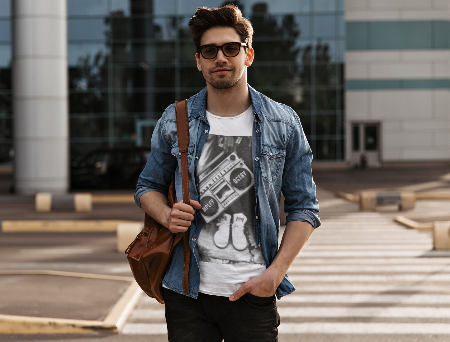 BLASTER Classic Fit AmplifyDestroy Print Tee Shirt