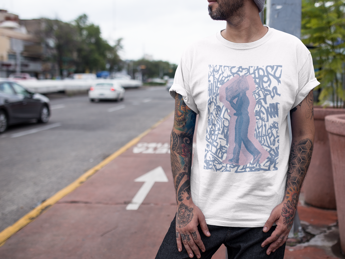 B-BOY Classic Fit AmpliyDestroy Print Tee Shirt