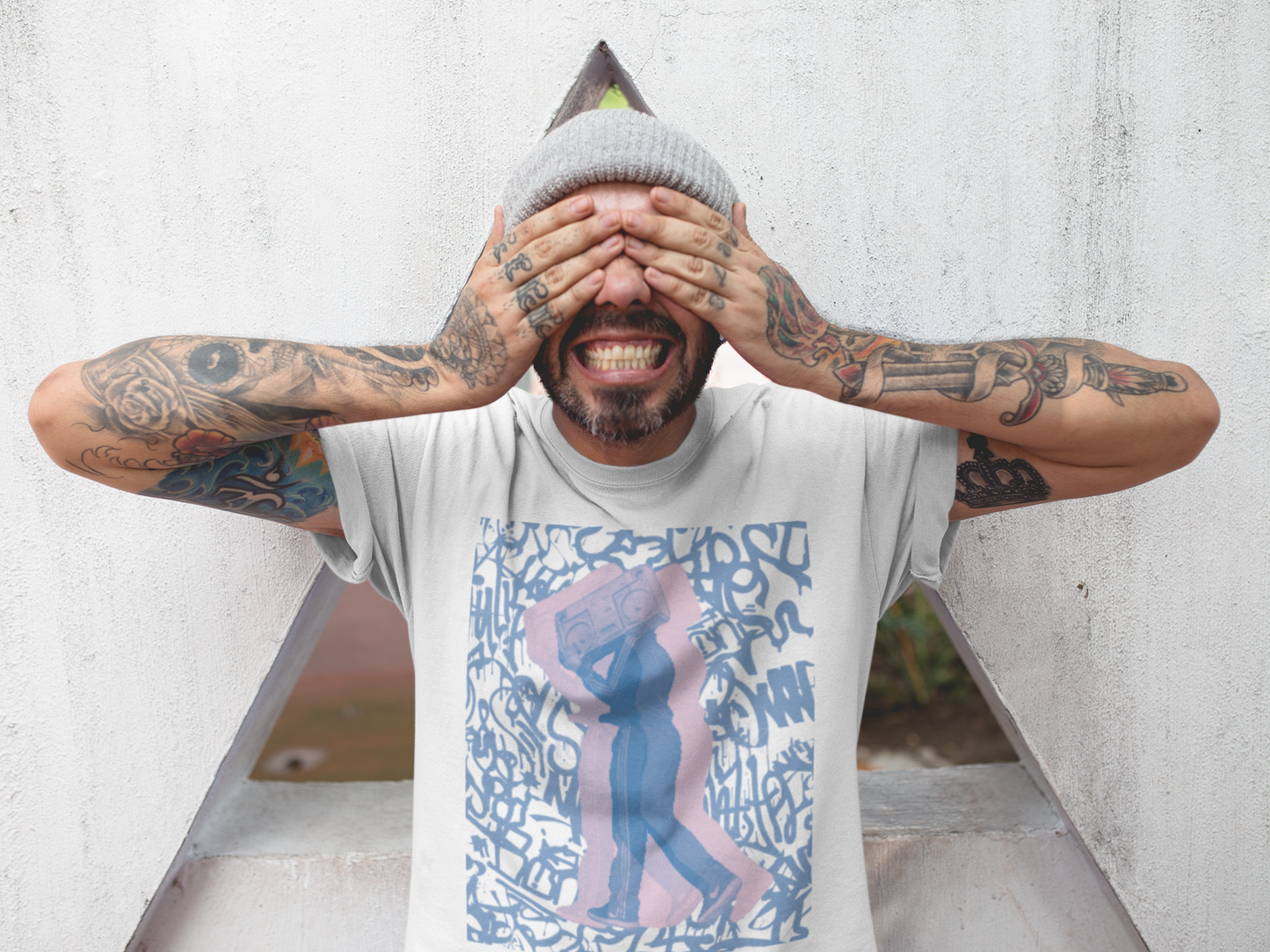 B-BOY Classic Fit AmpliyDestroy Print Tee Shirt