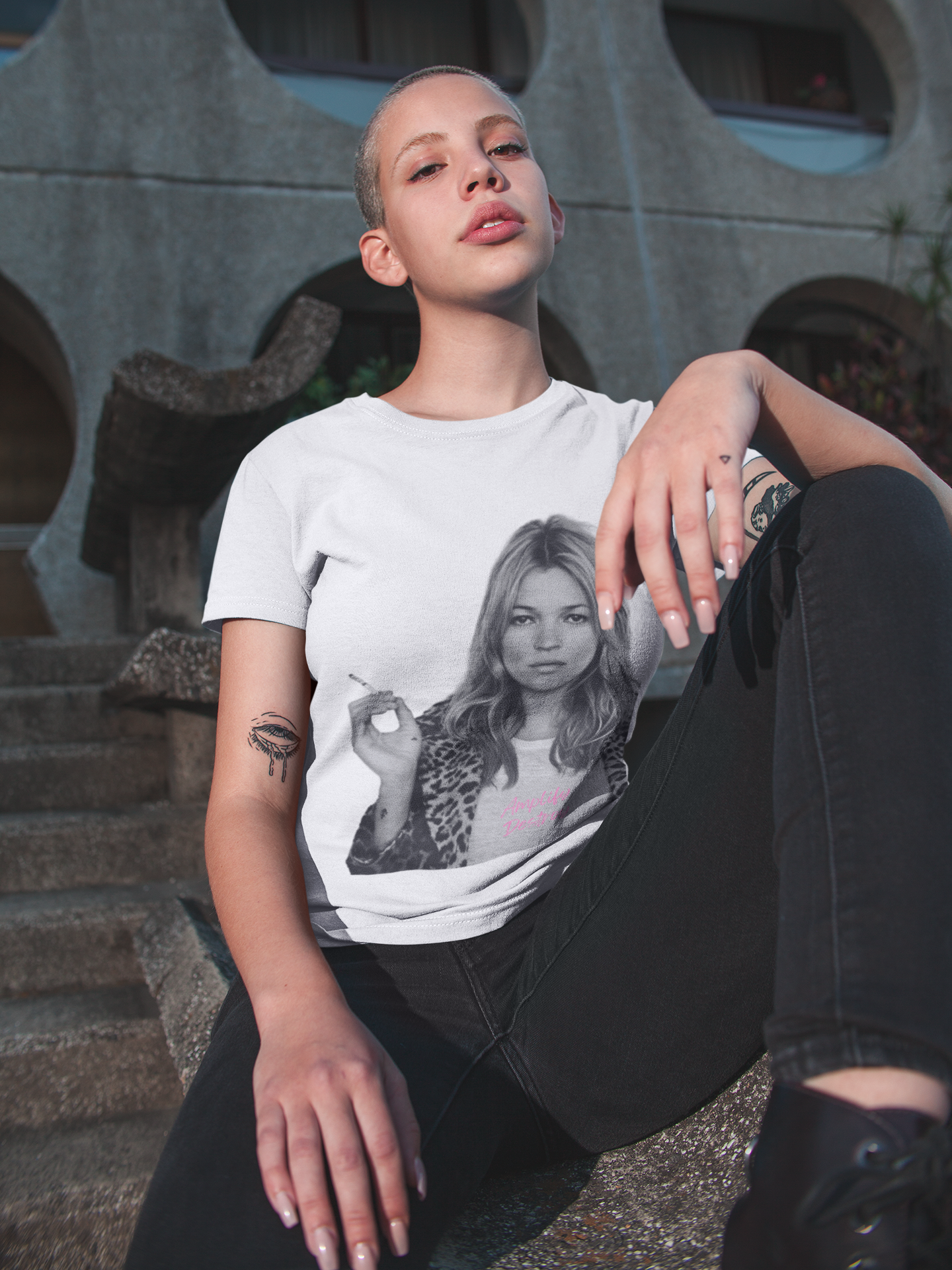 KATE Classic Fit AmplifyDestroy Print Tee Shirt