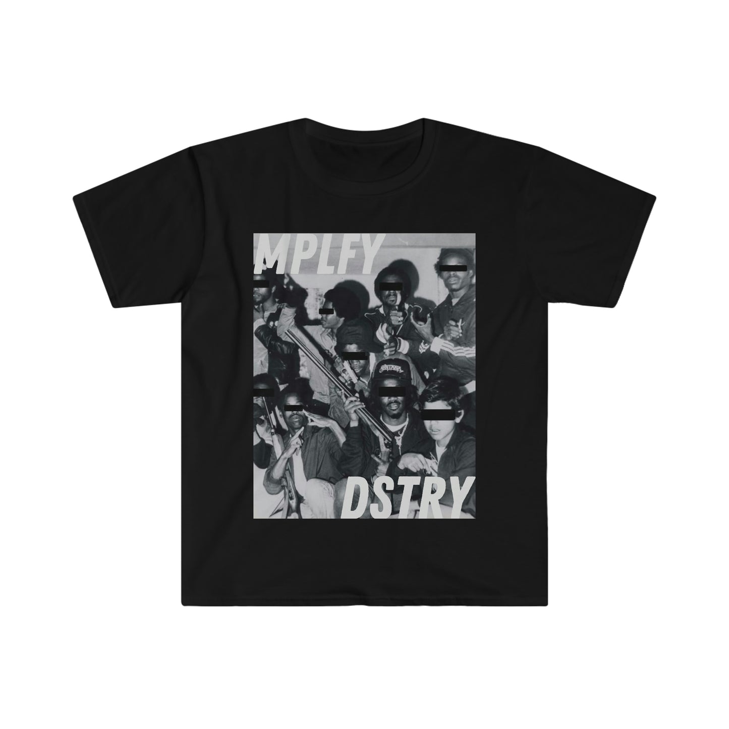 GANGSTA Classic Fit AmplifyDestroy Print Tee Shirt
