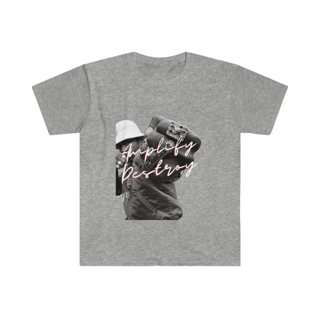 POW HIP HOP Classic Fit AmplifyDestroy Print Tee Shirt
