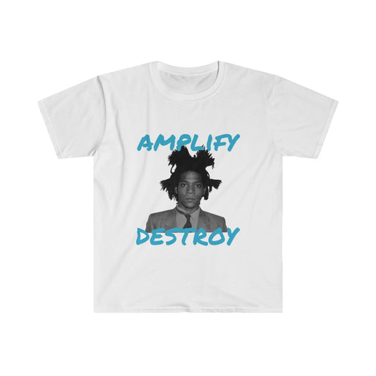 BASQUIAT Classic Fit AmplifyDestroy Print Tee Shirt