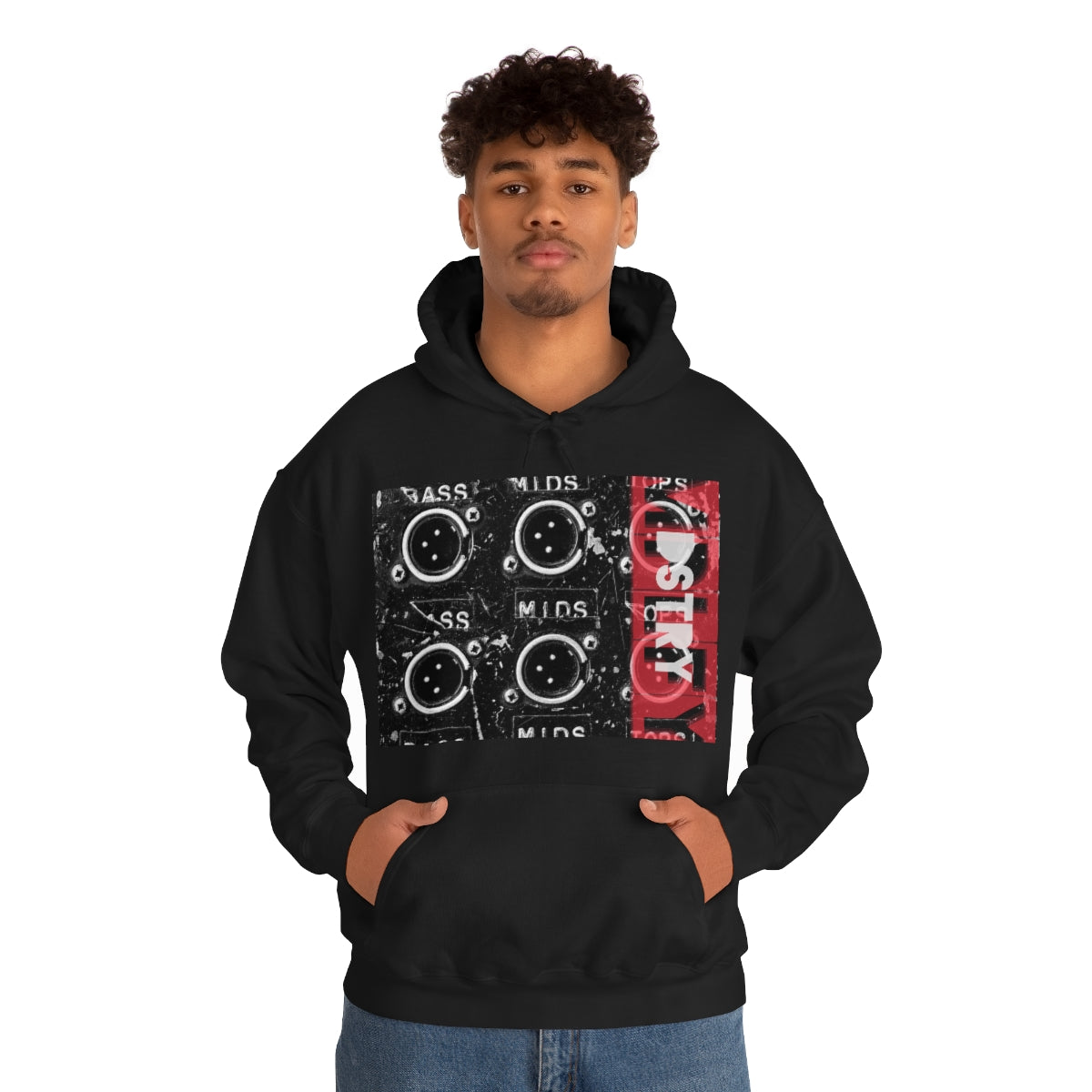BASSMIDSTOPS Classic Fit AmplifyDestroy Print Hoodie