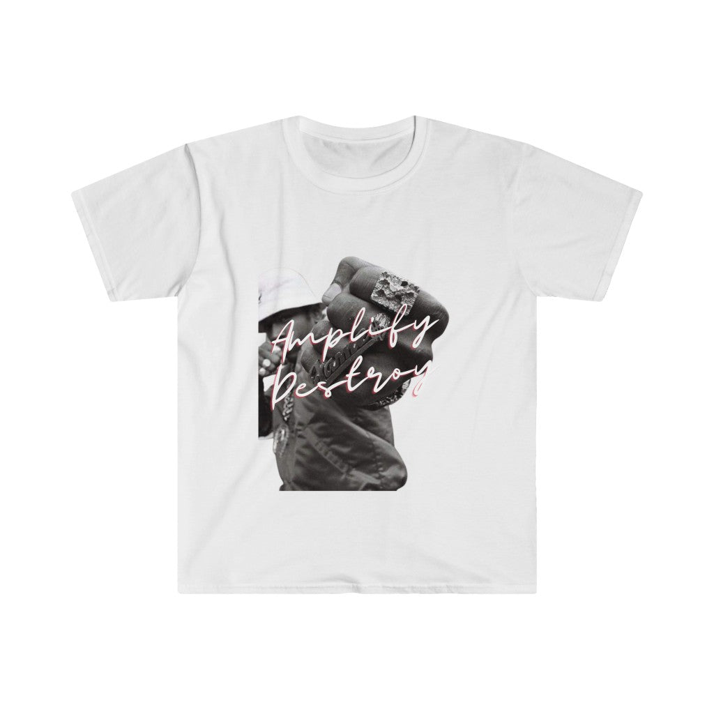 POW HIP HOP Classic Fit AmplifyDestroy Print Tee Shirt