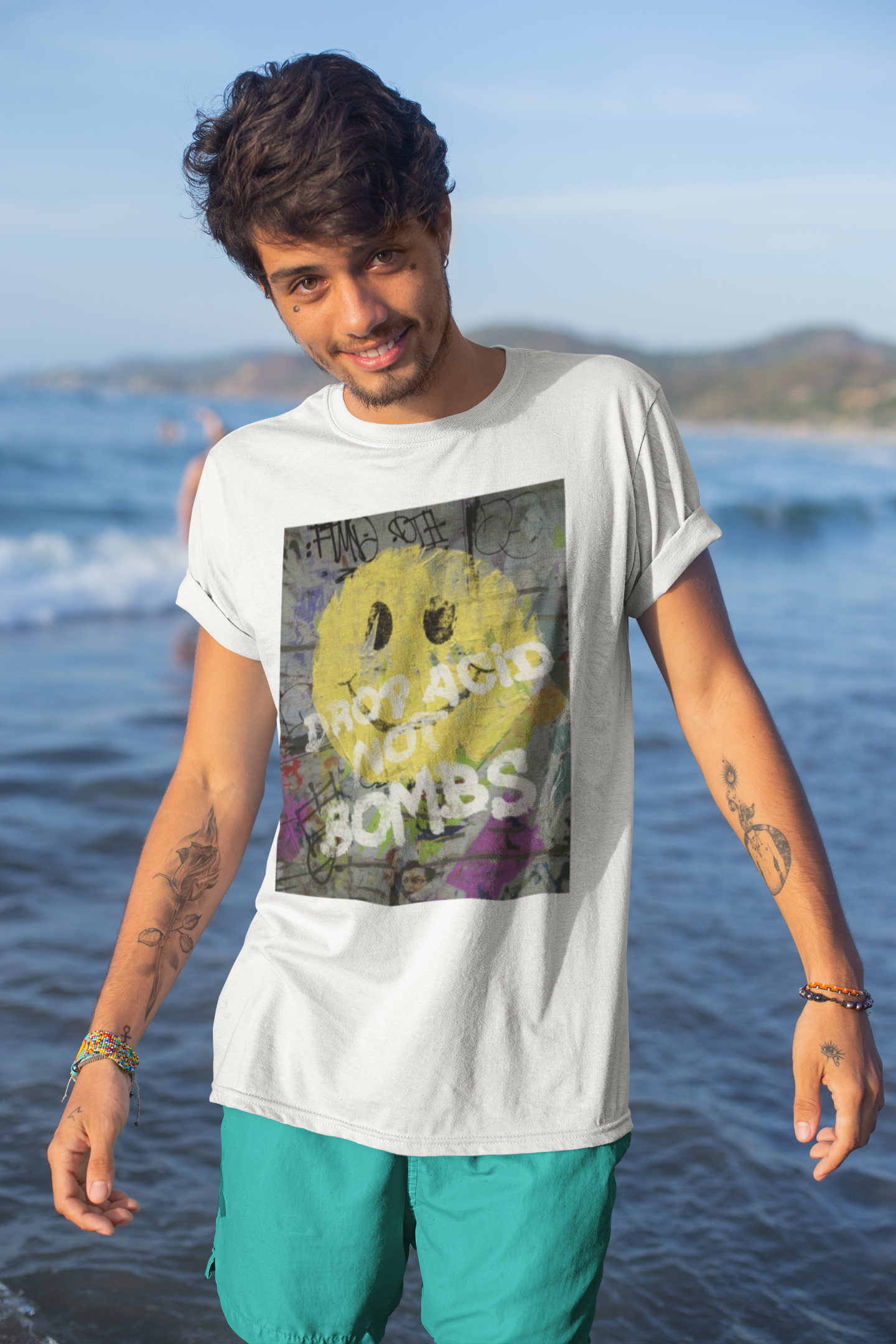 DROP ACID Classic Fit AmplifyDestroy Print Tee Shirt