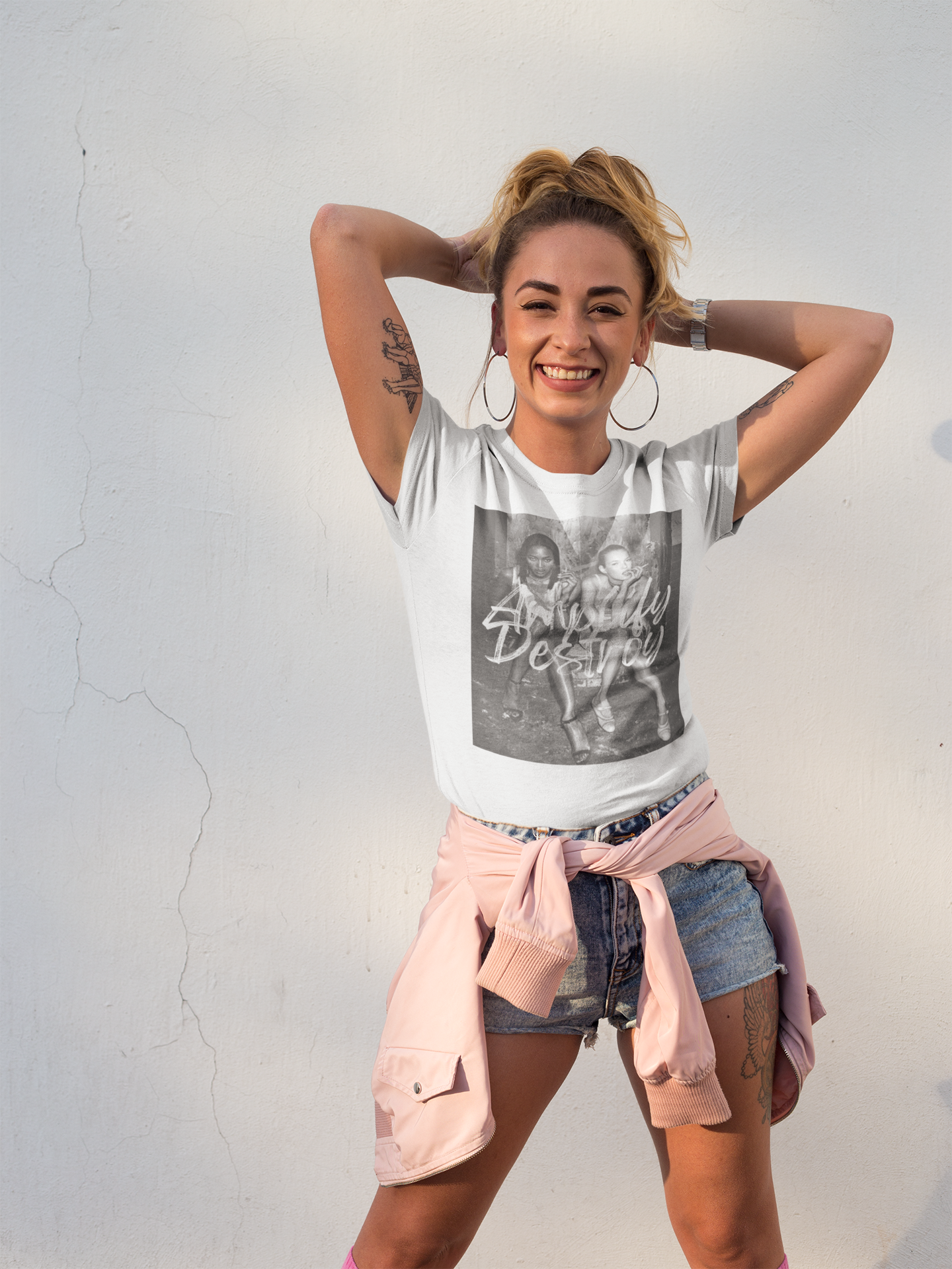 GIRLZ Classic Fit AmplifyDestroy Print Tee Shirt