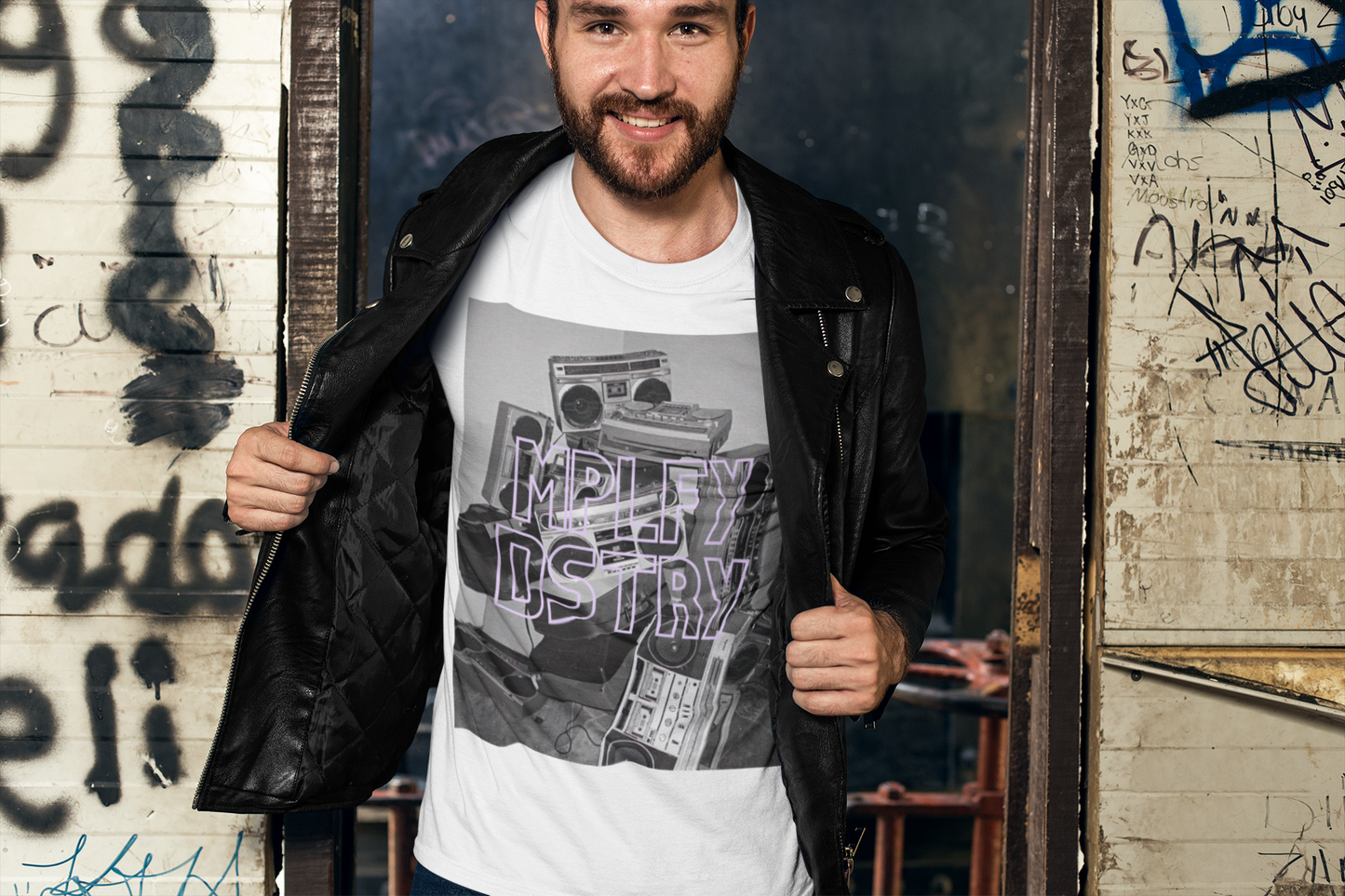 MPLFY Classic Fit AmplifyDestroy Print Tee Shirt
