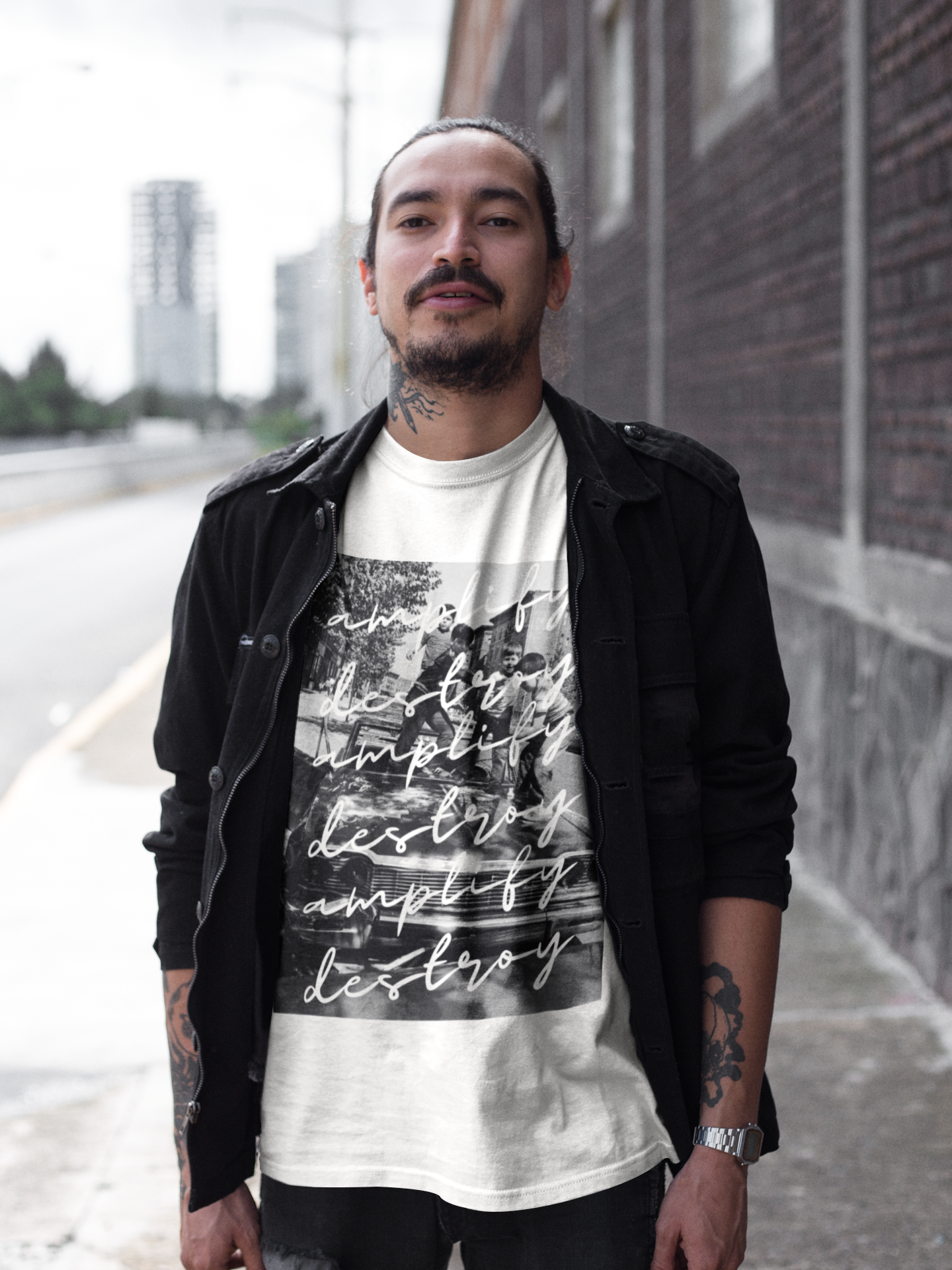 KIDZ Classic Fit AmplifyDestroy Print Tee Shirt