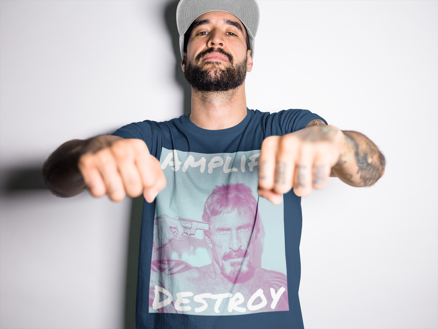 MCAFEE Classic Fit AmplifyDestroy Print Tee Shirt