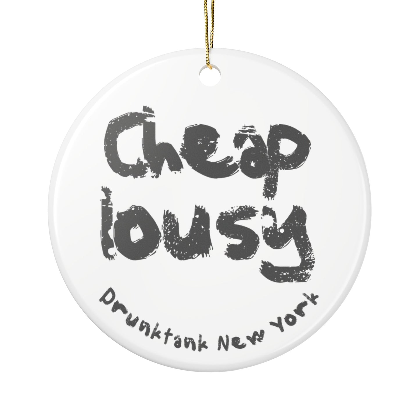 Fairytale of New York Ceramic Ornament – 2-Sided Irish Christmas Decor, Punk Rock Fun Gift for Home & Friends